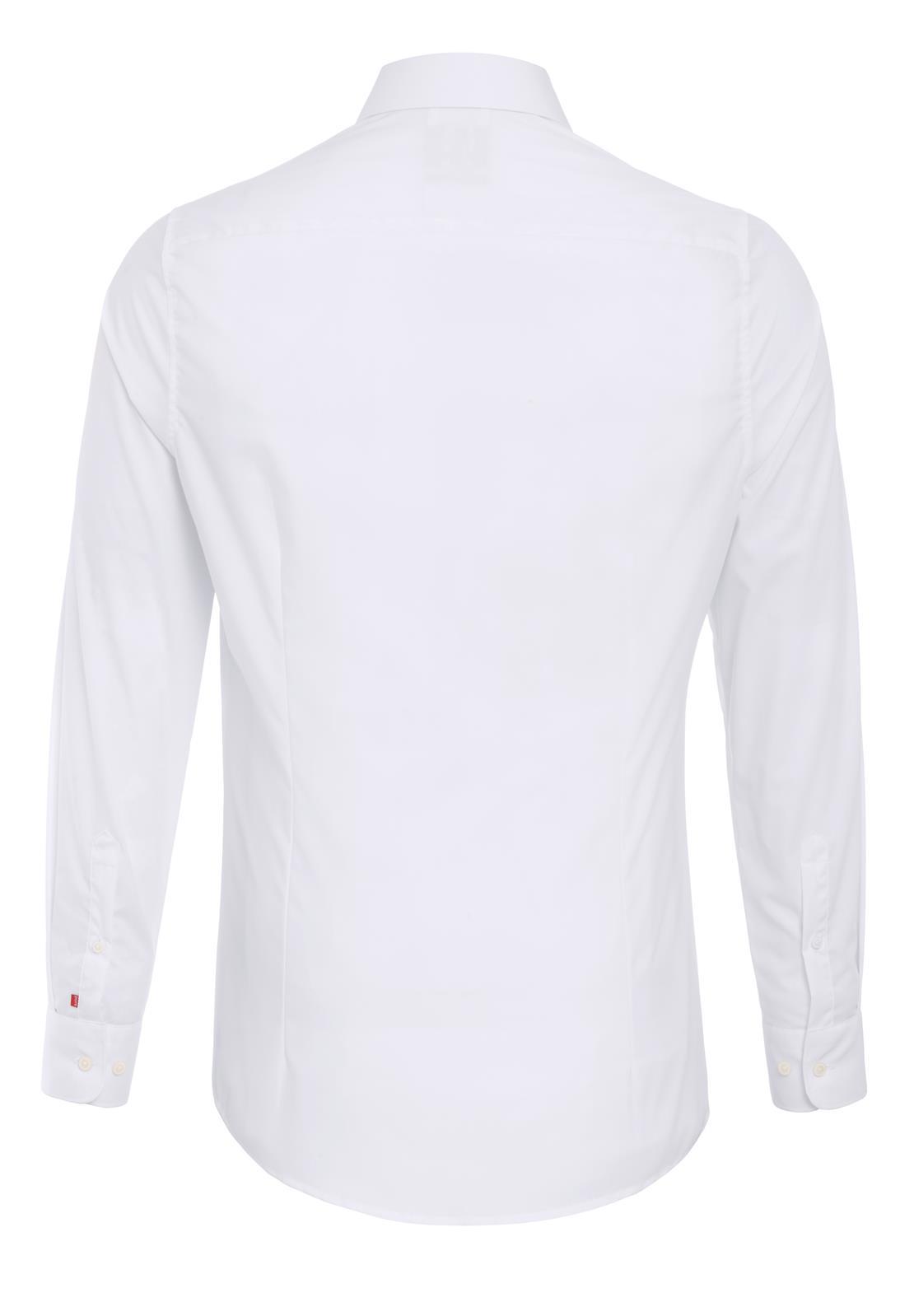 PURE- City Hemd slim fit Langarm (Uni Weiß)