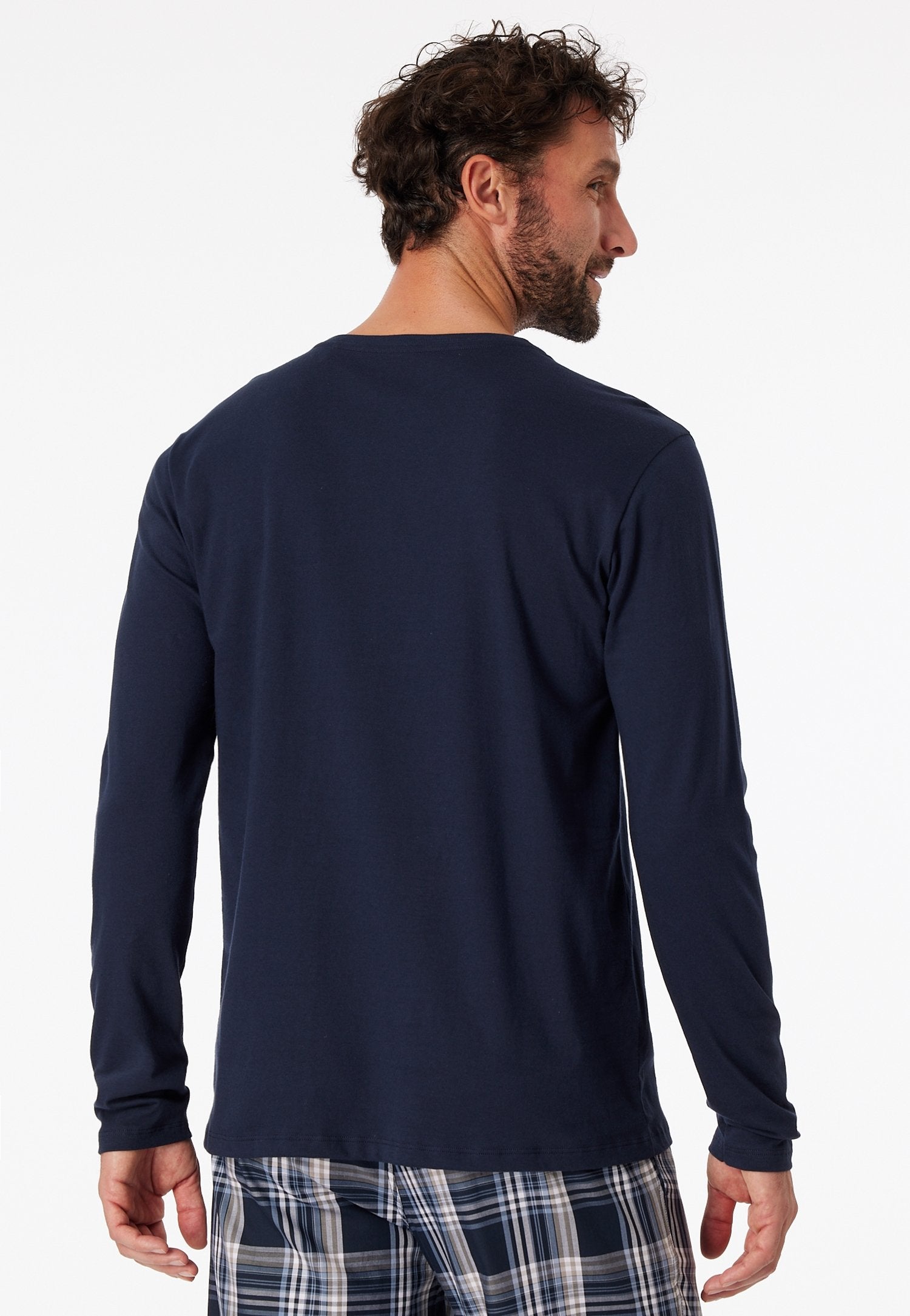 Langarmshirt Rundhals (Dunkelblau)