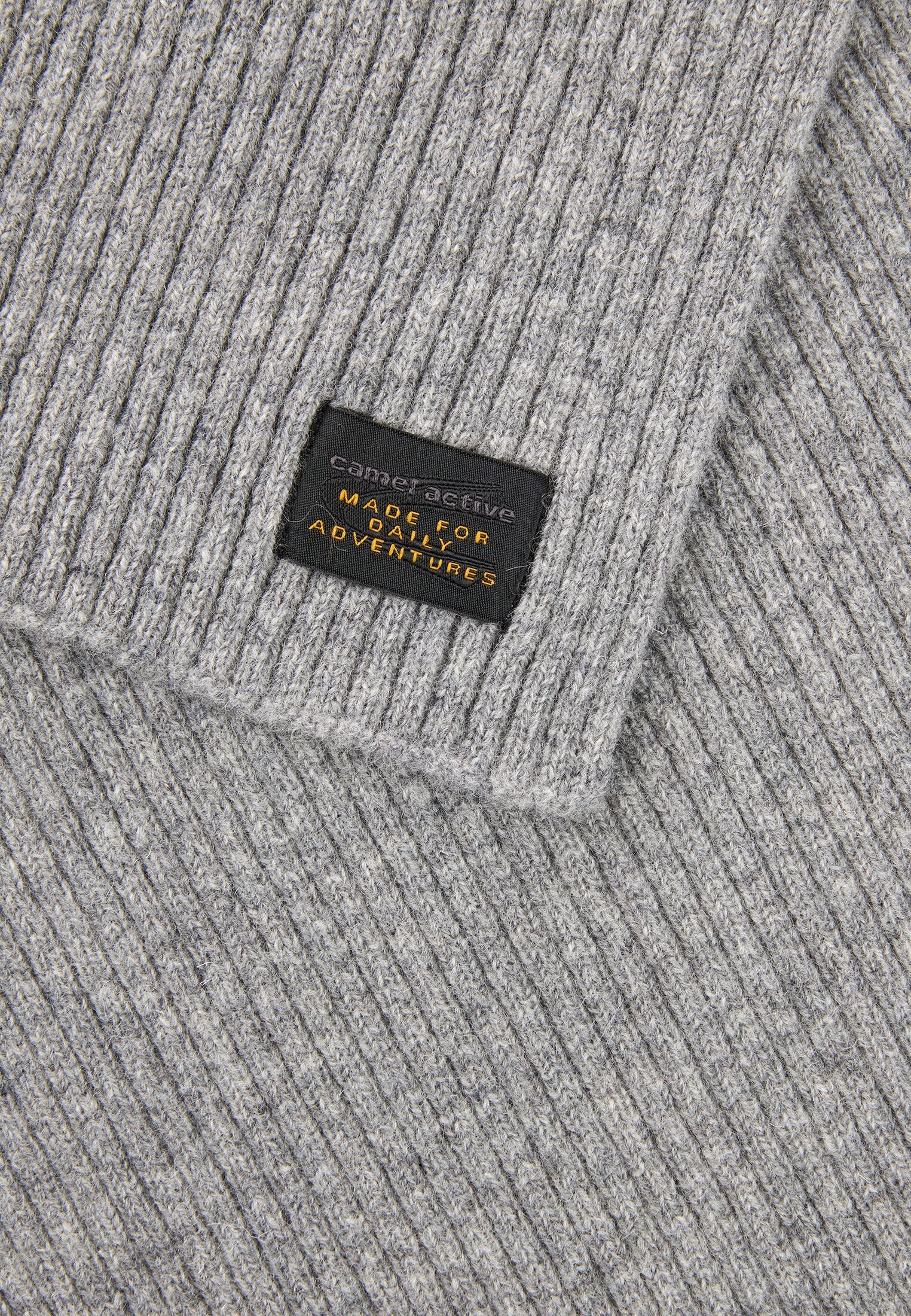 Strickschal aus reiner Lammwolle (Stone Gray)