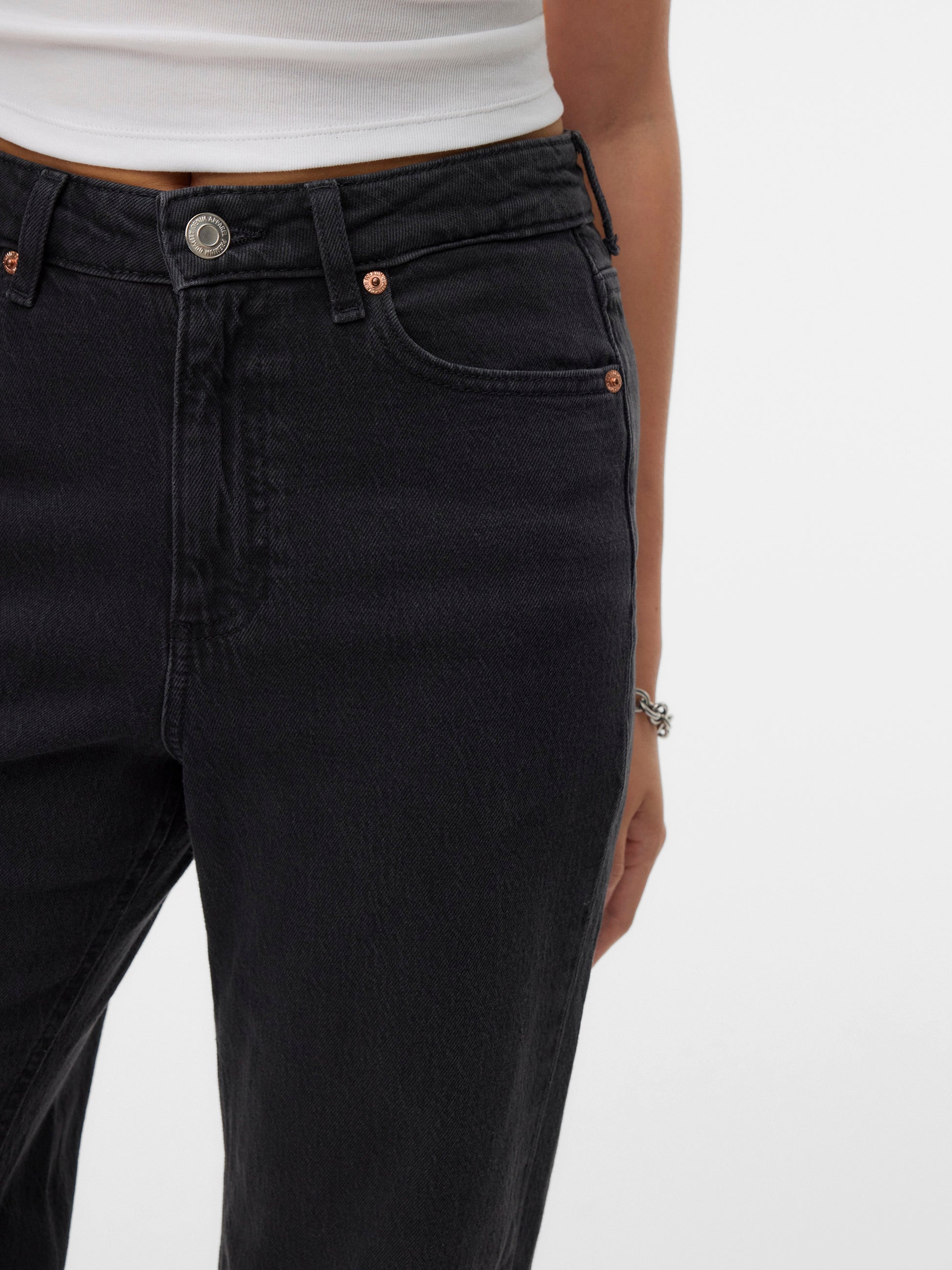 Vmtessa Hr Mom Jeans Ra220 Ga Noos (Dark Grey Den)