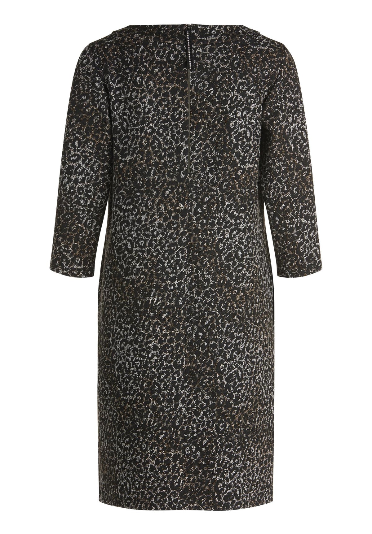 Jerseykleid (Black/beige)