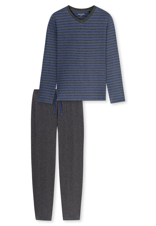Schlafanzug lang (Faded Denim)