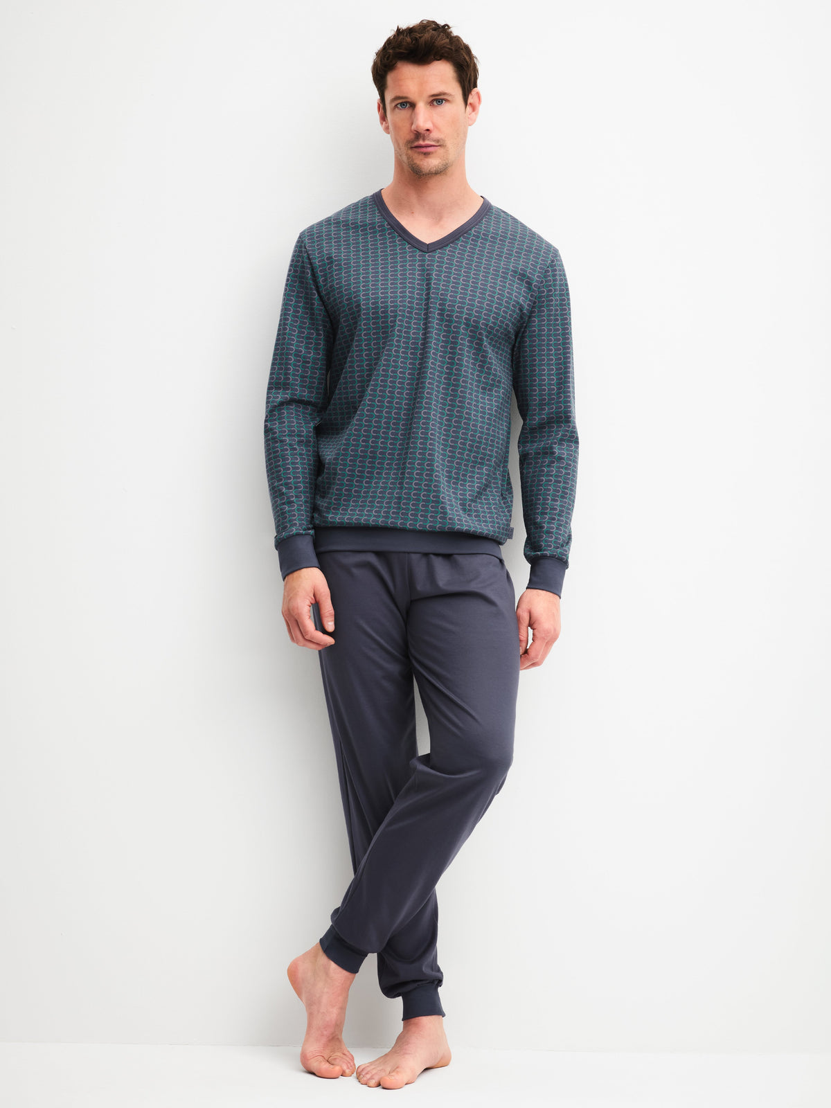 HERREN Pyjama mit Bündchen (Vinyle)