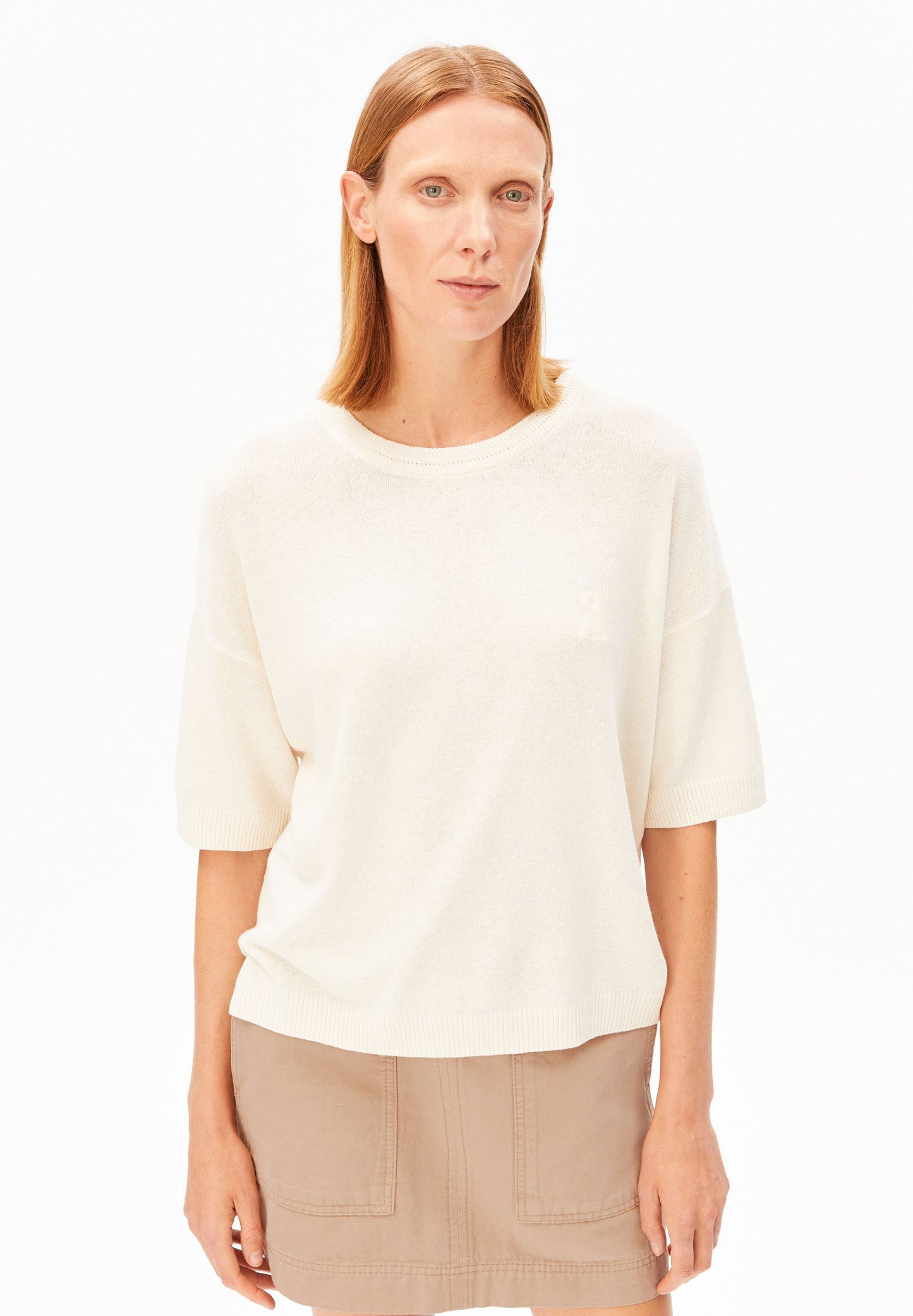 S Sl Linen Blend Knit Sweater (Undyed)