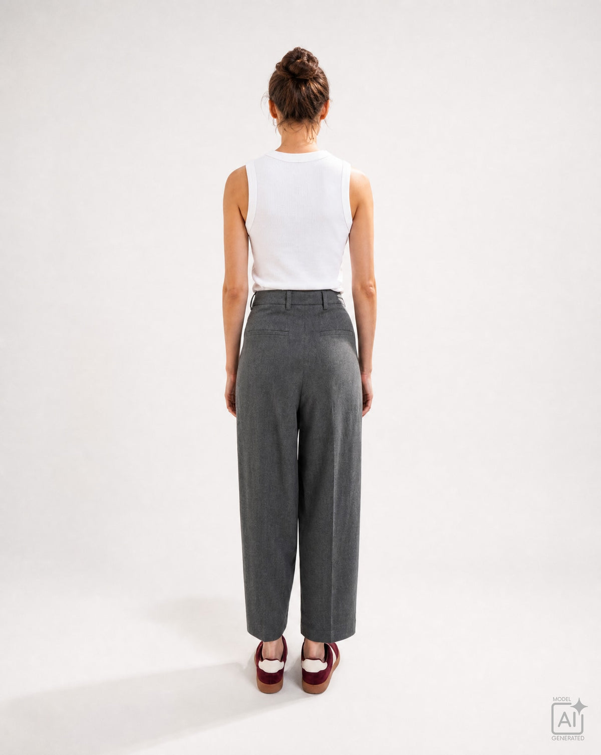 Straight Leg Pants (Anthracite Melan)