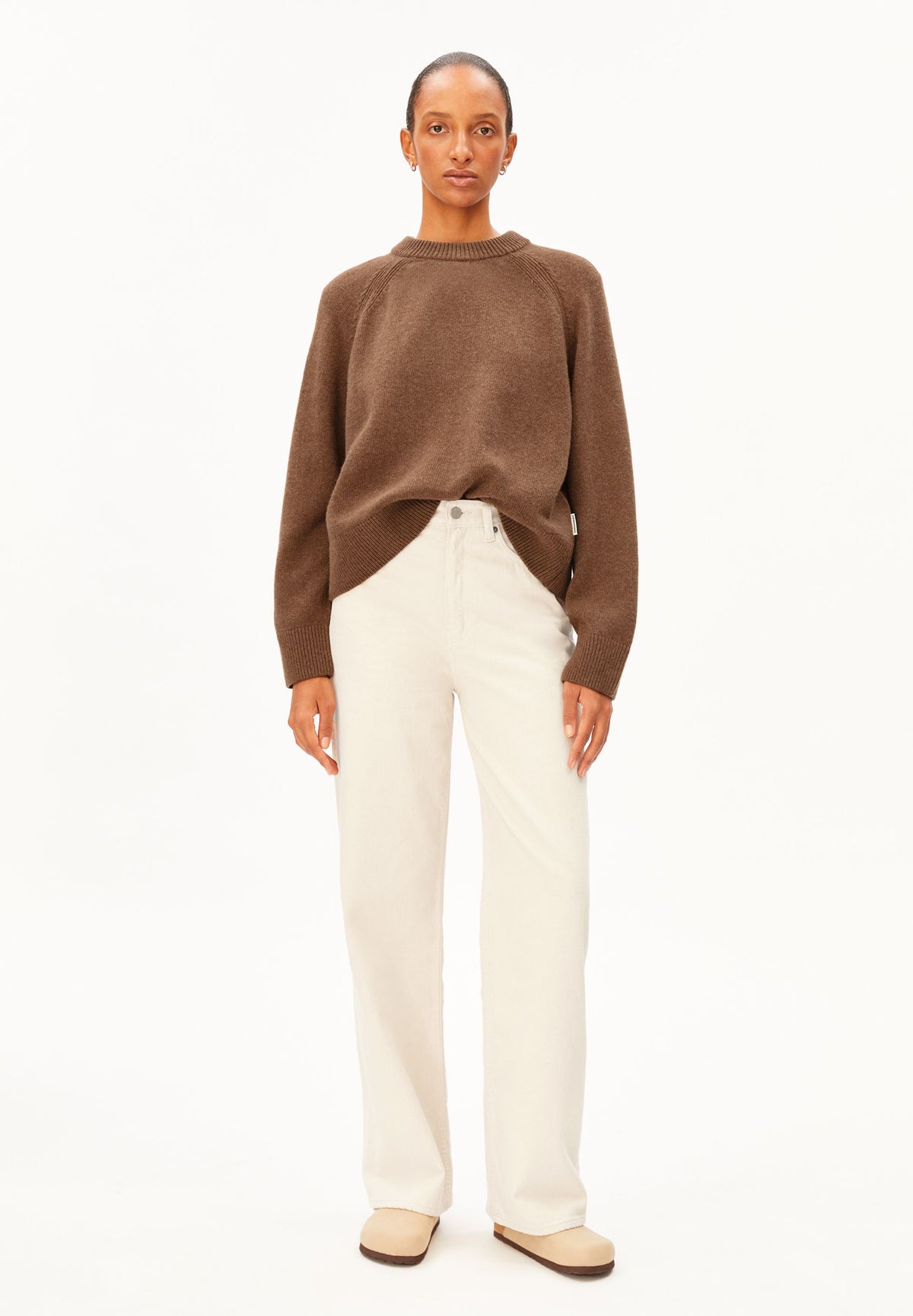 Wool Knit Sweater (Claystone Melan)