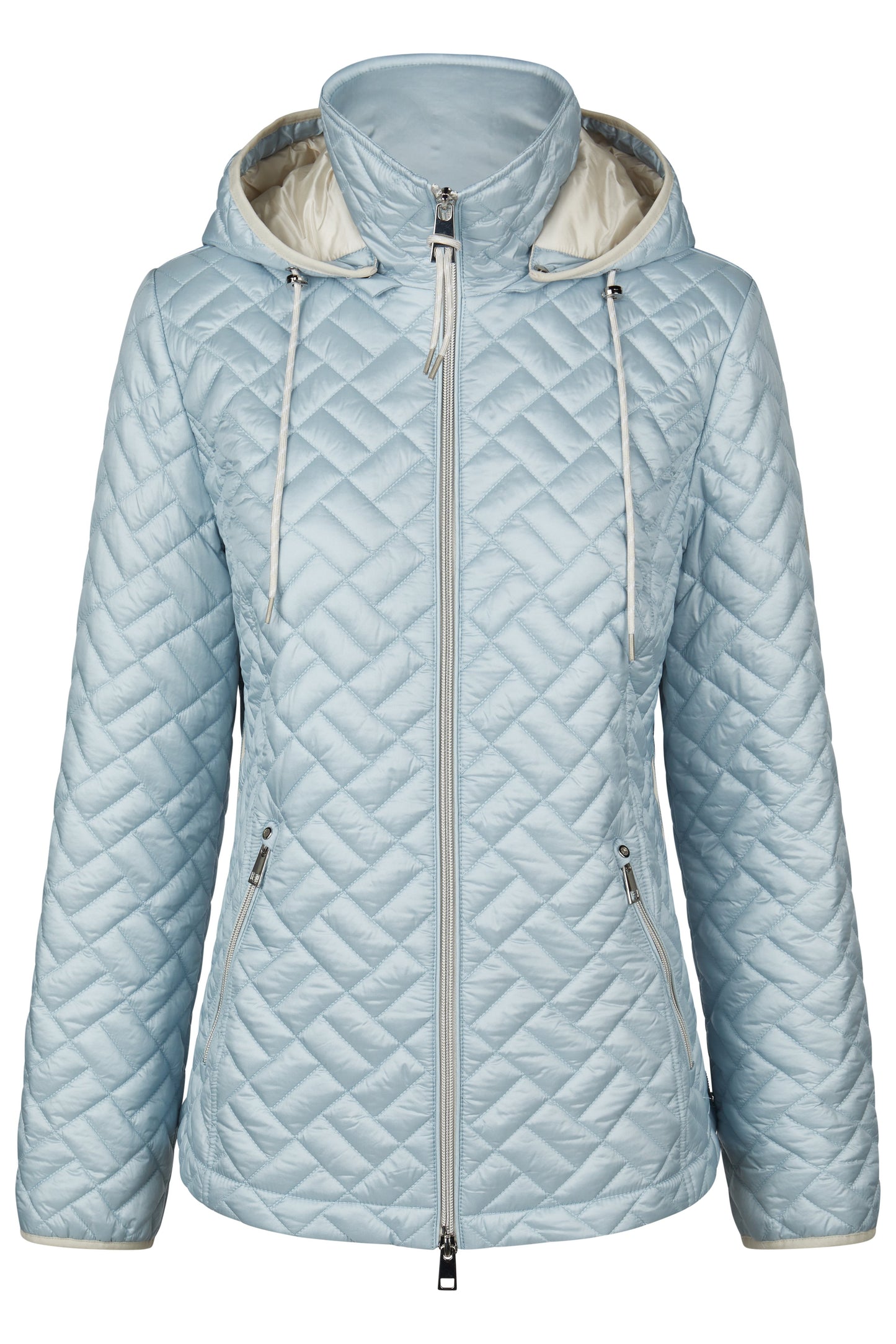 Sandwich-Steppjacke mit Kapuze (Sky Blue)