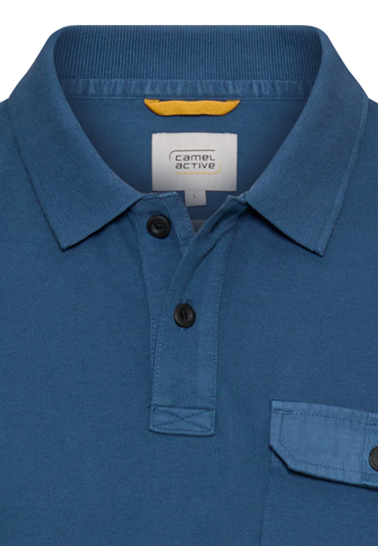 Poloshirt aus reiner Baumwolle (Indigo Blue)