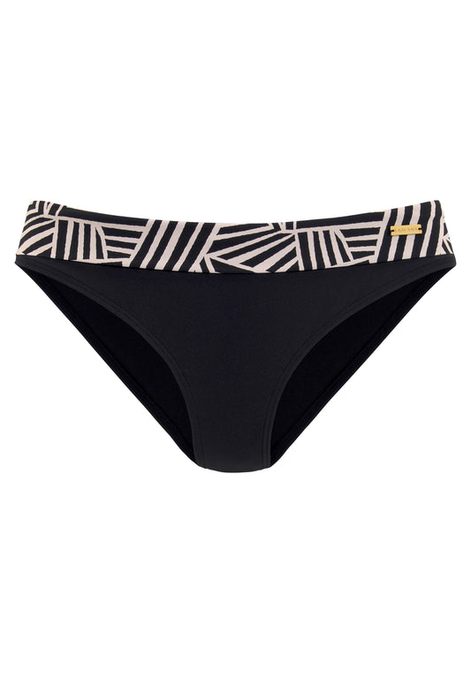 lascana Umschlaghose (Black-creme)
