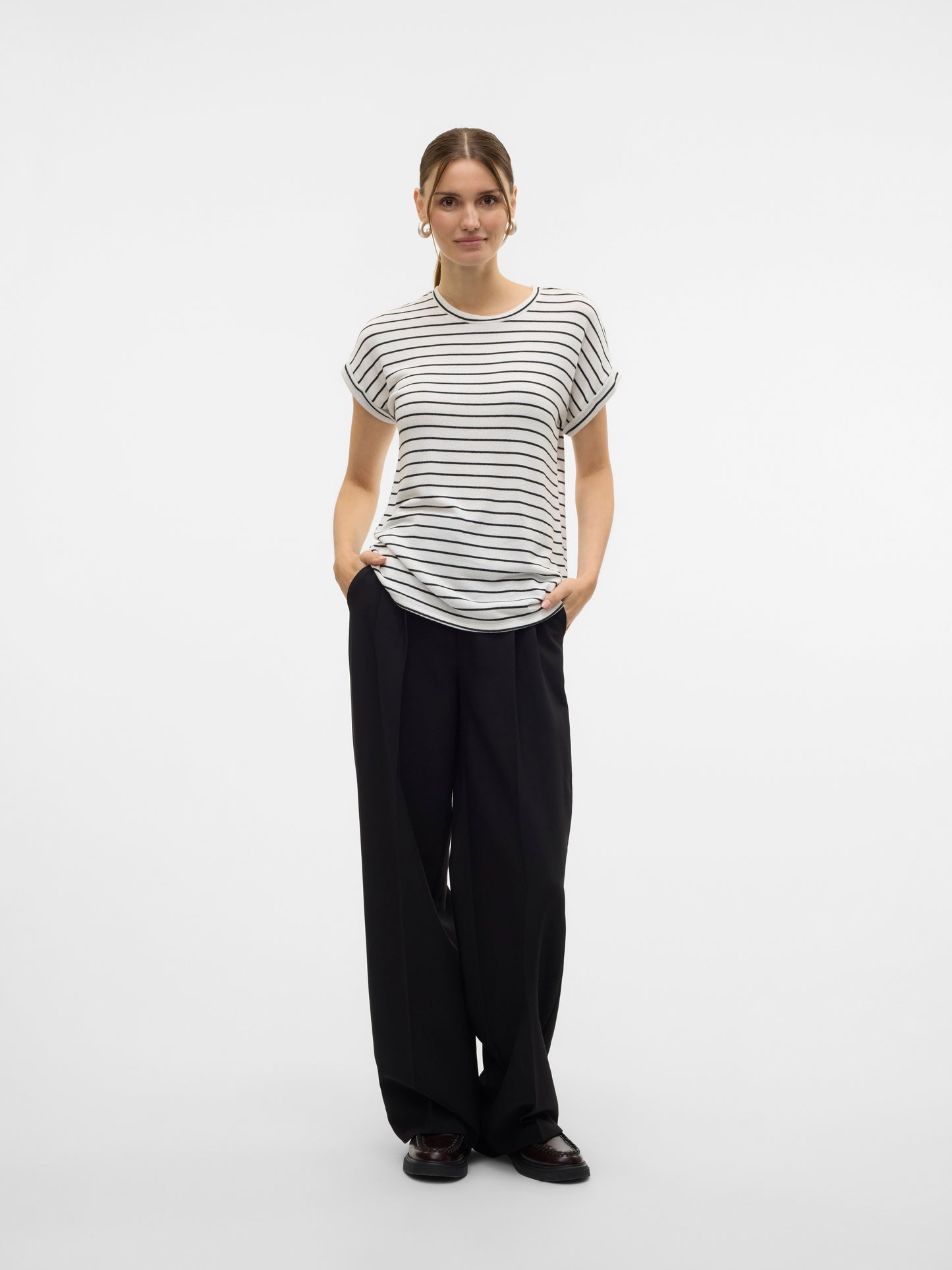 Vmbrianna Ss O-neck Pullover Boo  Rep (Snow White)