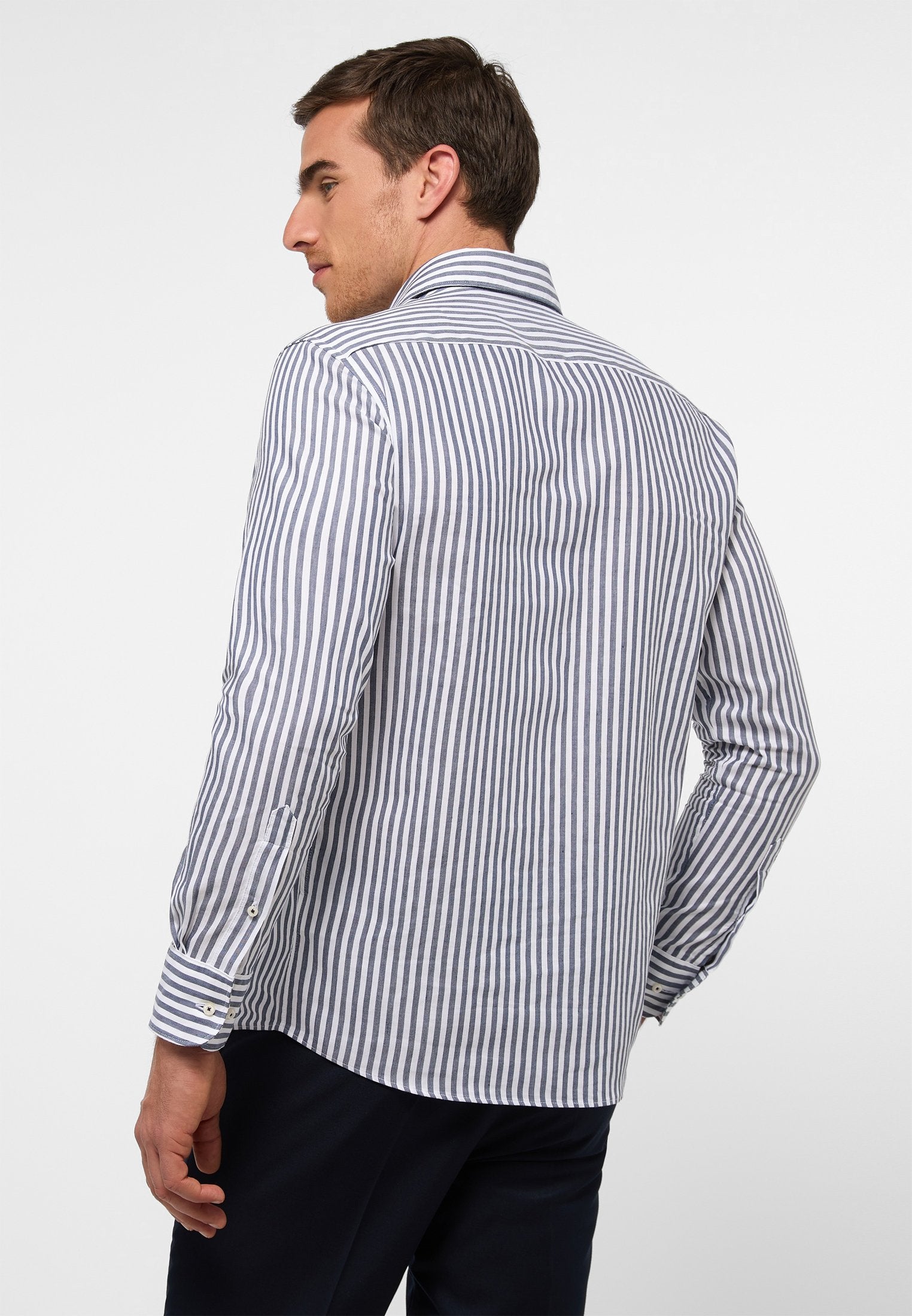 Linen Shirt Twill Langarm (Marine)