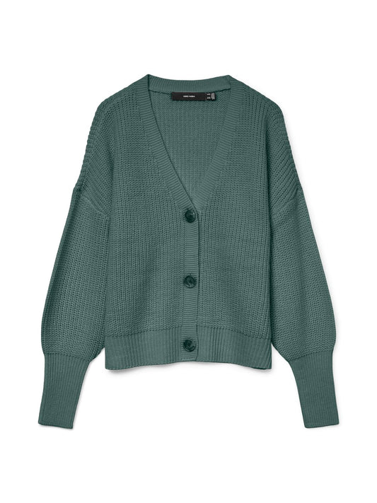 Vmlea Ls V-neck Cuff Cardigan Noos (Balsam Green)