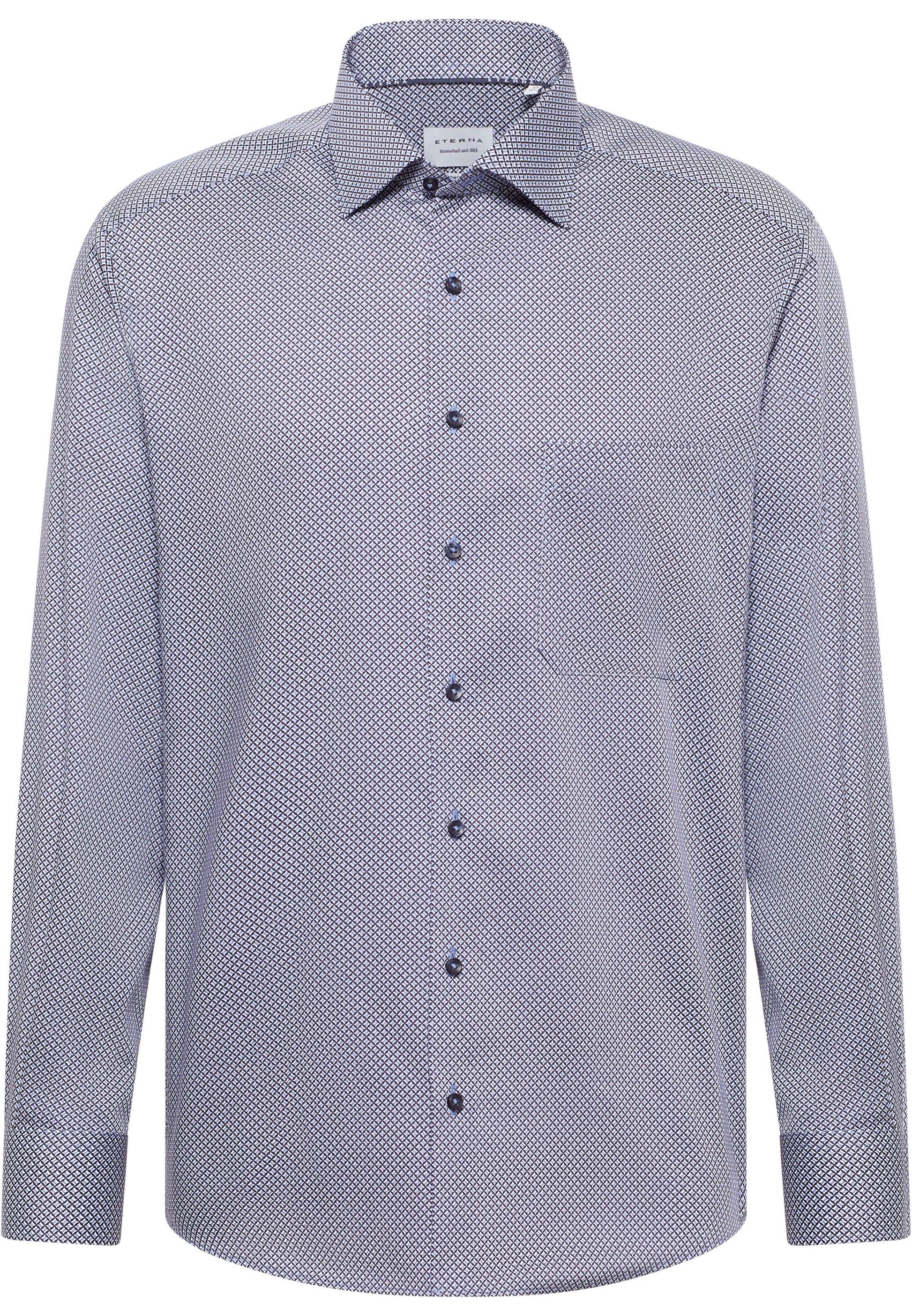 Hemd Twill Langarm (Mittelblau)