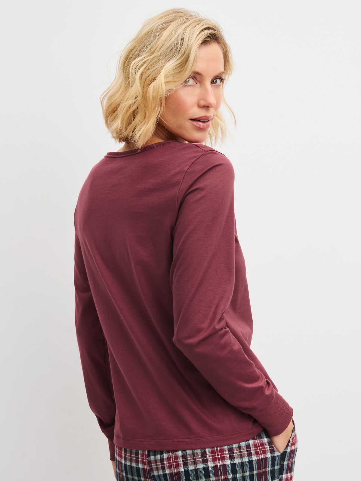 DAMEN Shirt langarm (Mars Red)