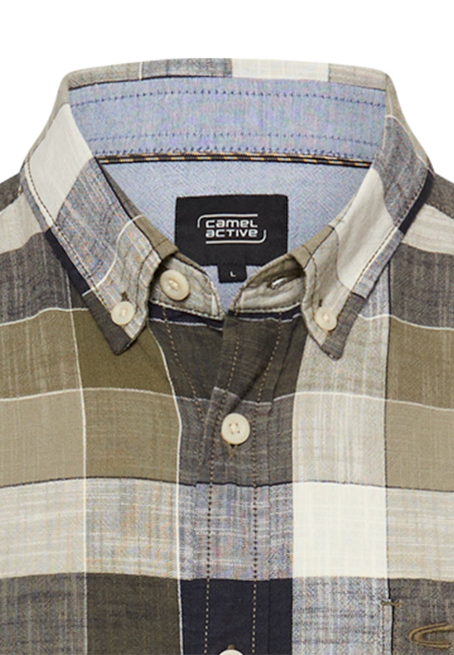 Karohemd aus reiner Baumwolle (Deep Olive)