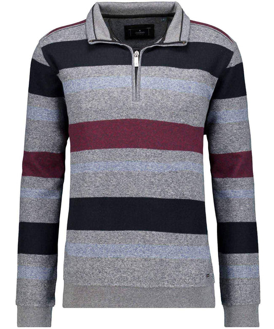 Troyer-Sweatshirt gestreift (Asphalt)