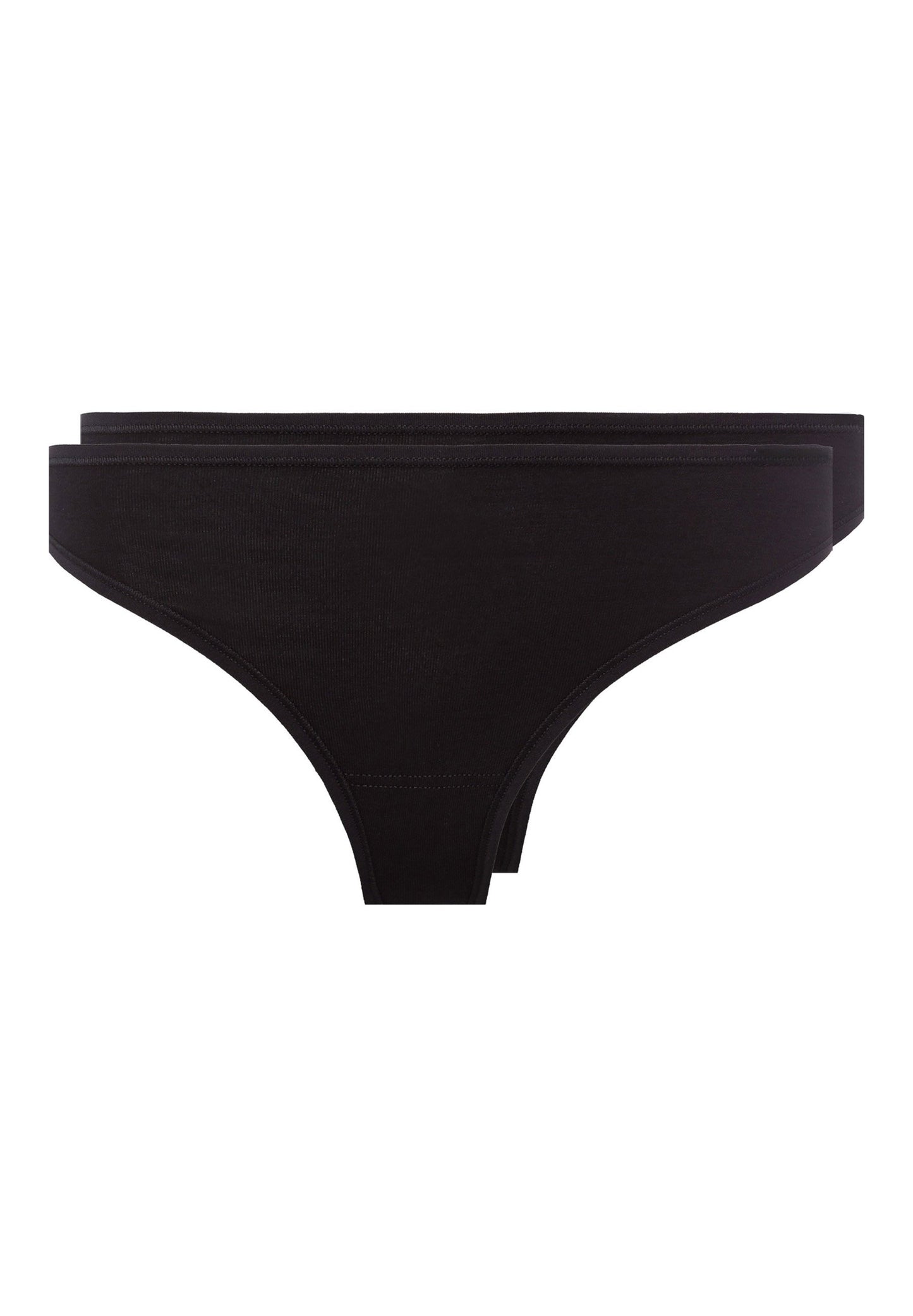 Skiny Damen String Doppelpack SKINY ADVANTAGE Cotton Stretch (Black)
