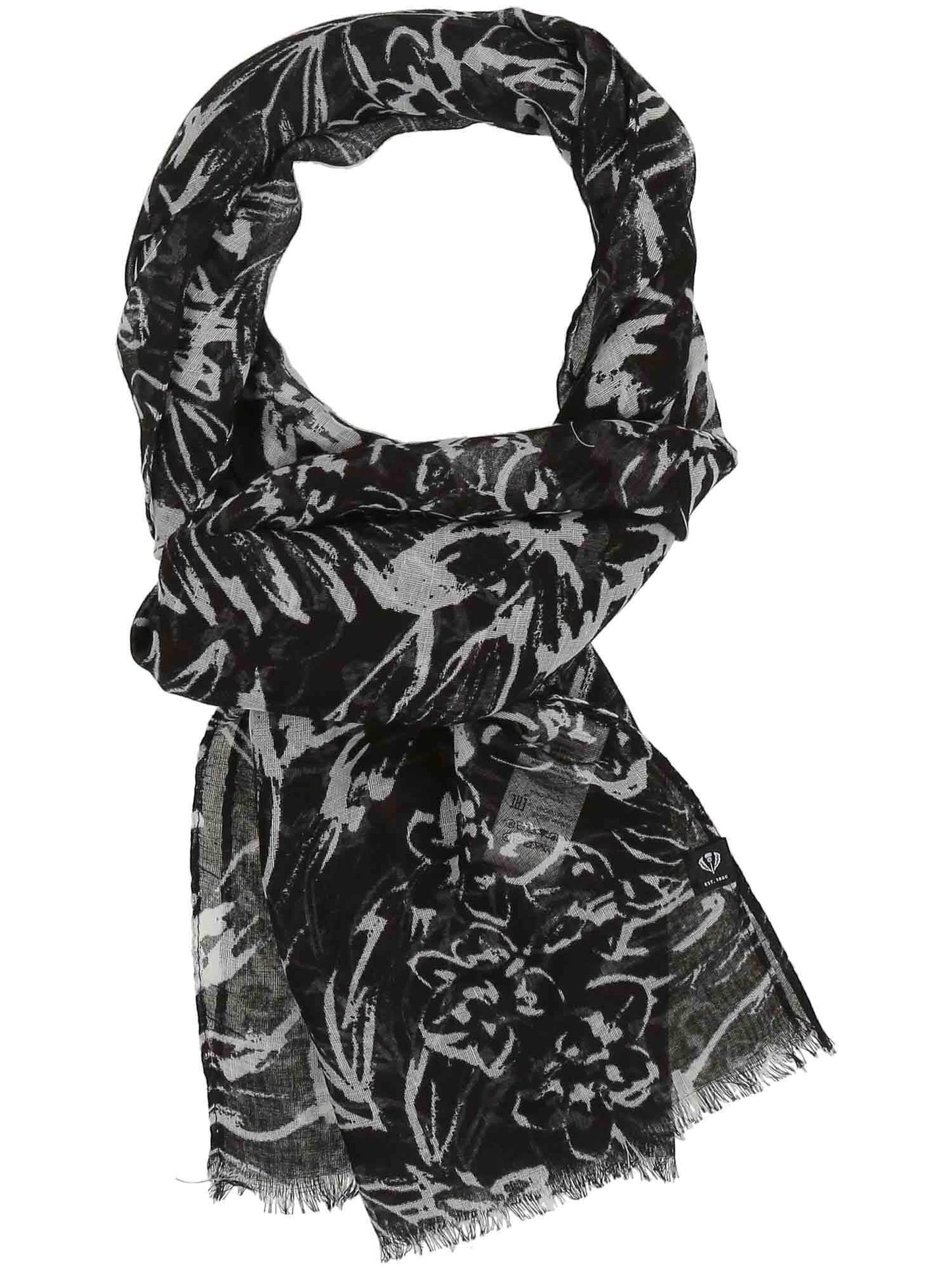 Schal Polyester Schal (Black White)