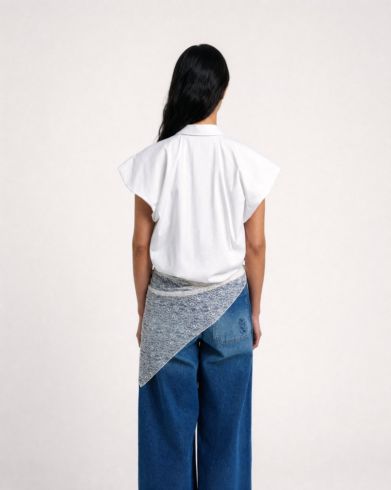 lace scarf (Cream White)