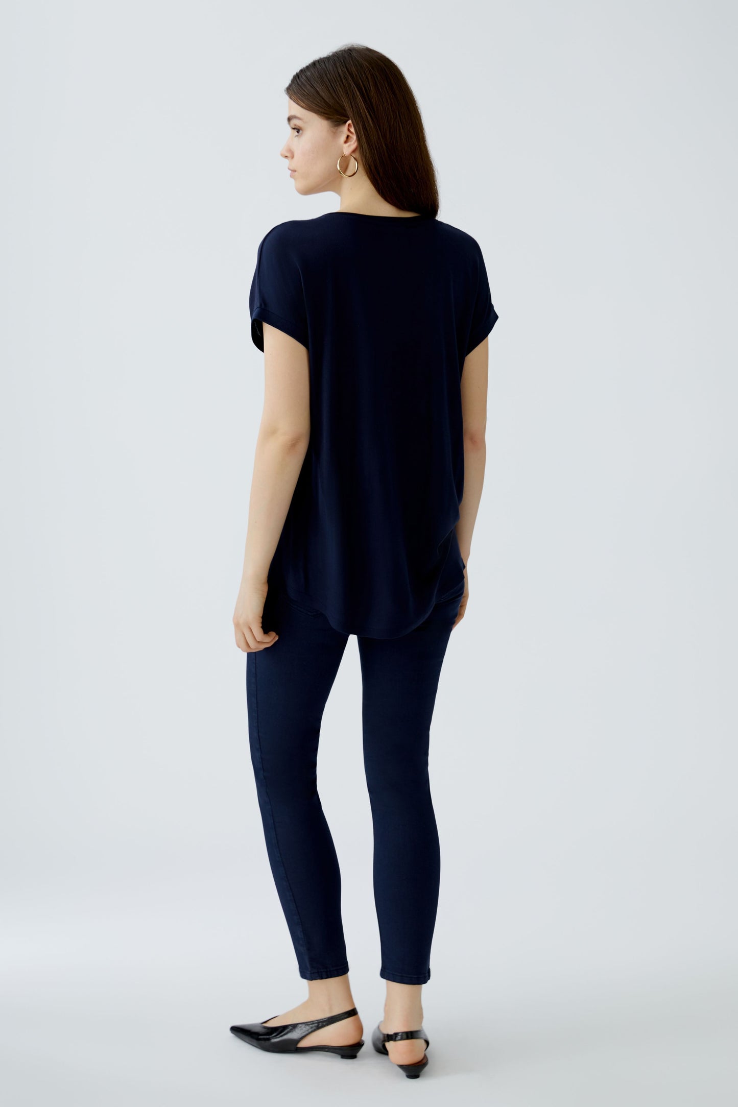 AYANO Blusenshirt 100% Viskosepatch (Darkblue)