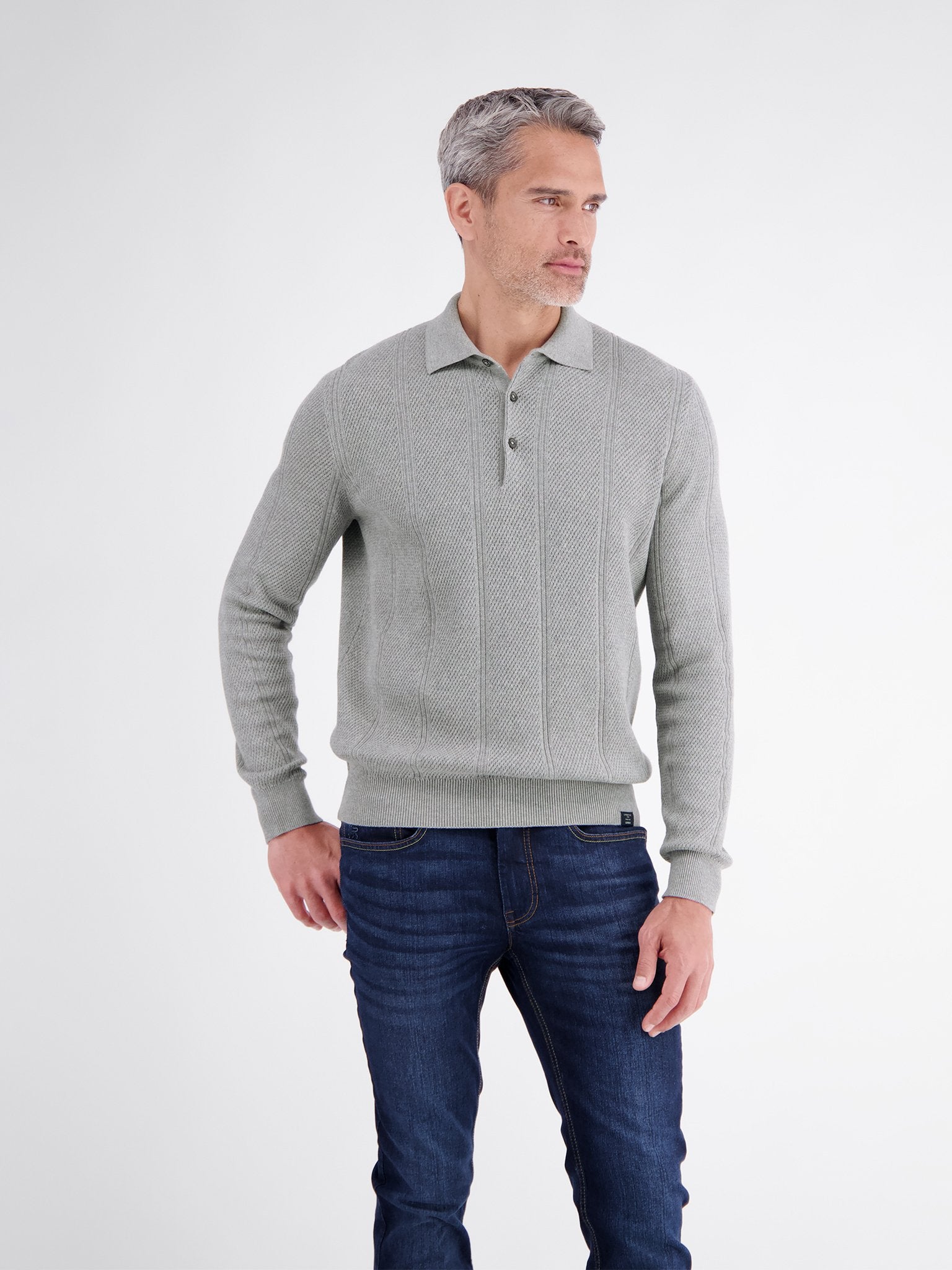 Polo-knopf Buendchen (Platinum Grey M)