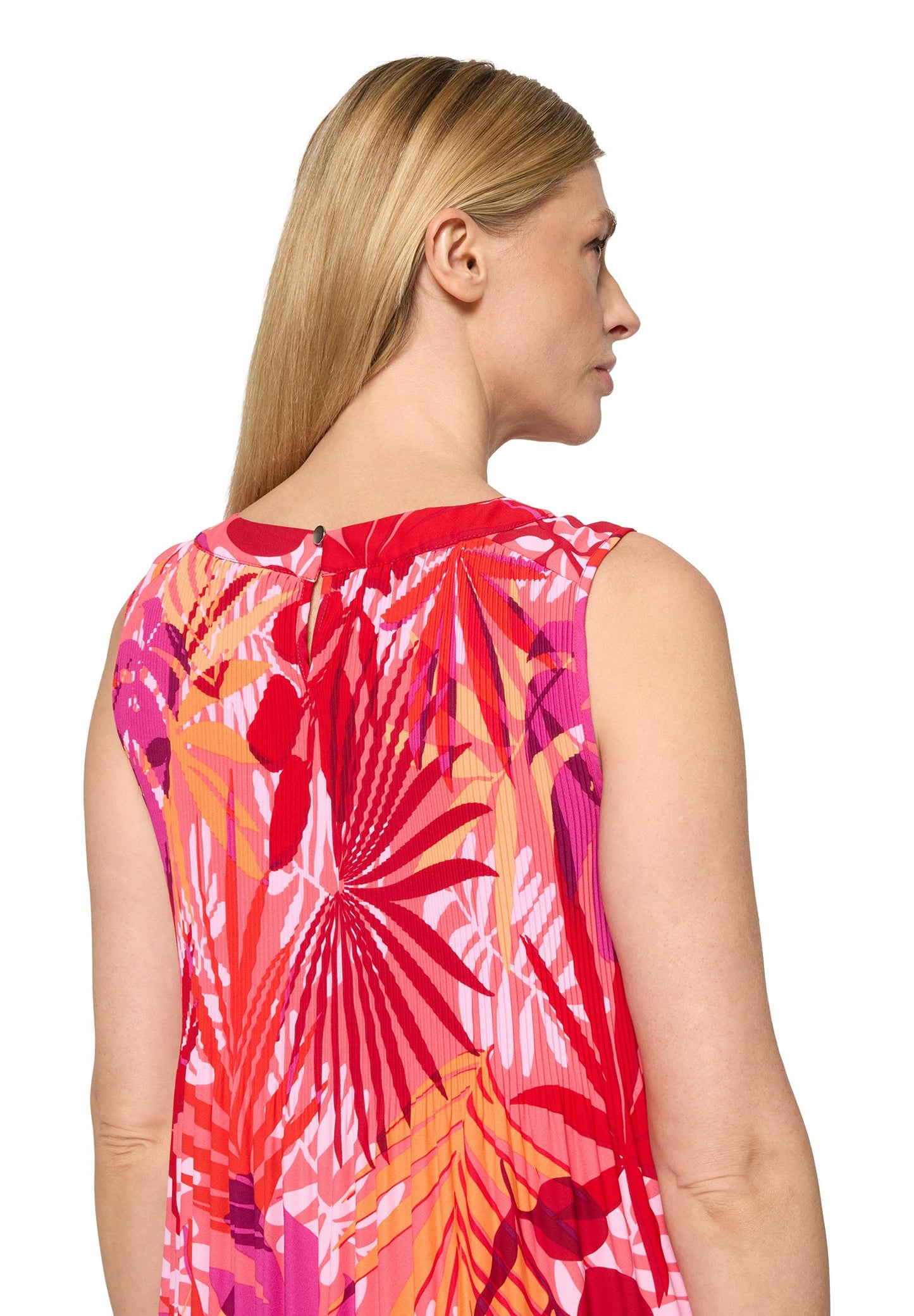 Plisseekleid (Red/pink)