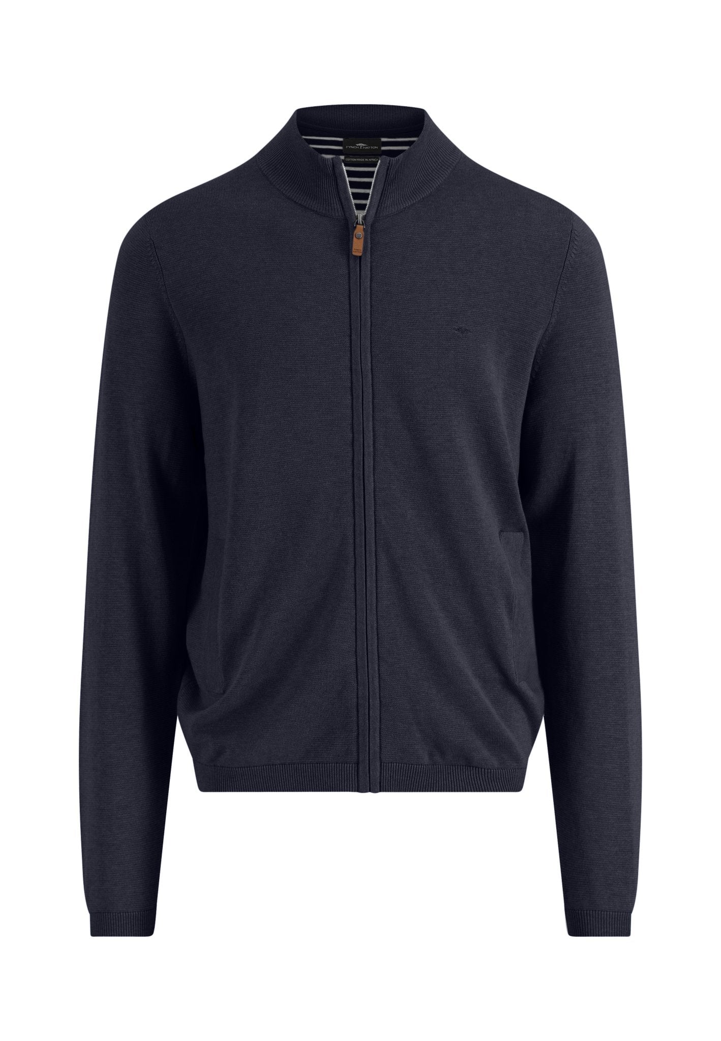 Cardigan Zip, Air Cotton (Navy)