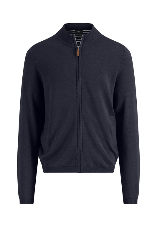 Cardigan Zip, Air Cotton (Navy)