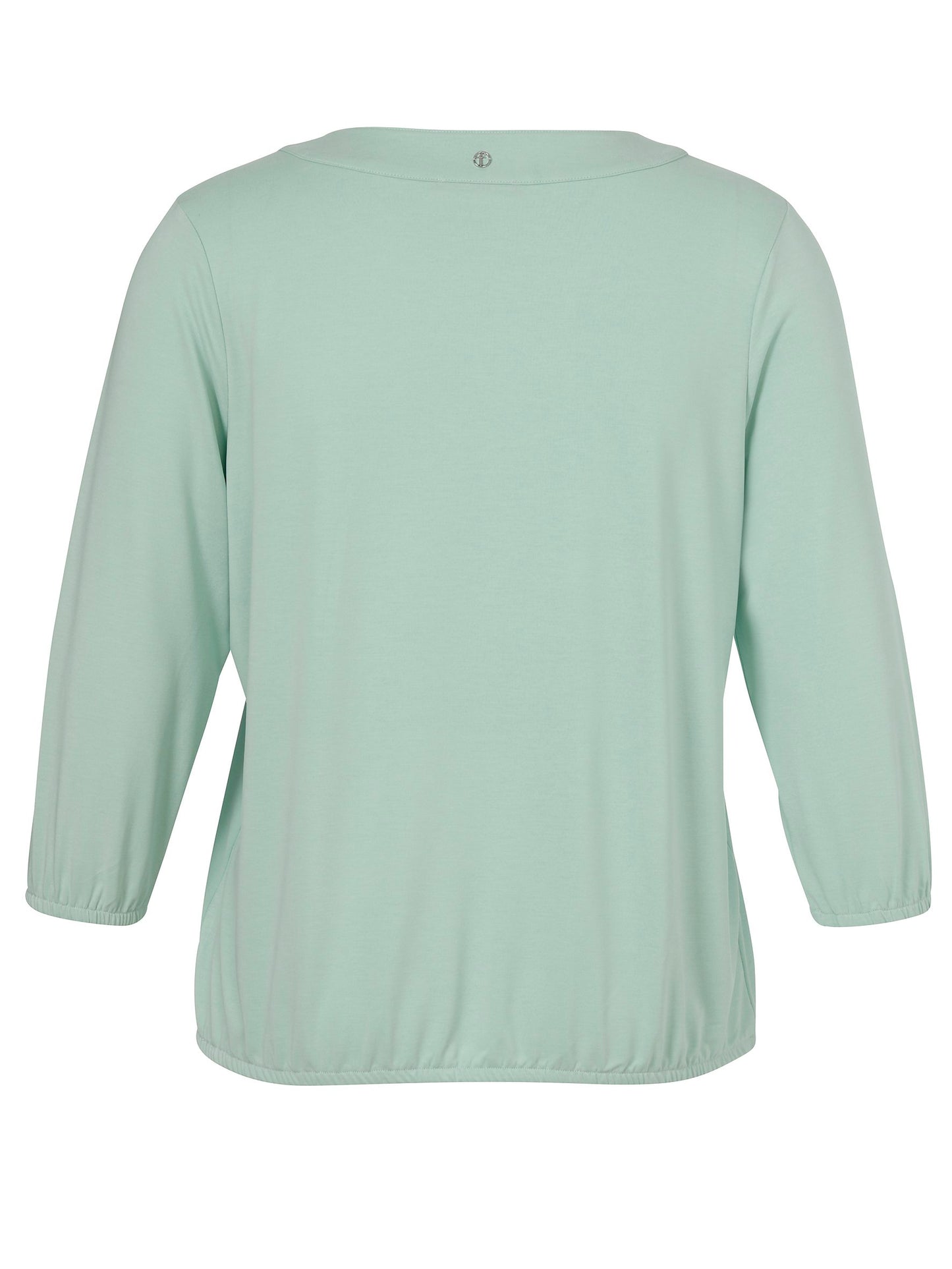 T-Shirt V-Ausschnitt 3/4 Arm Schluppe (Mint / Navy)