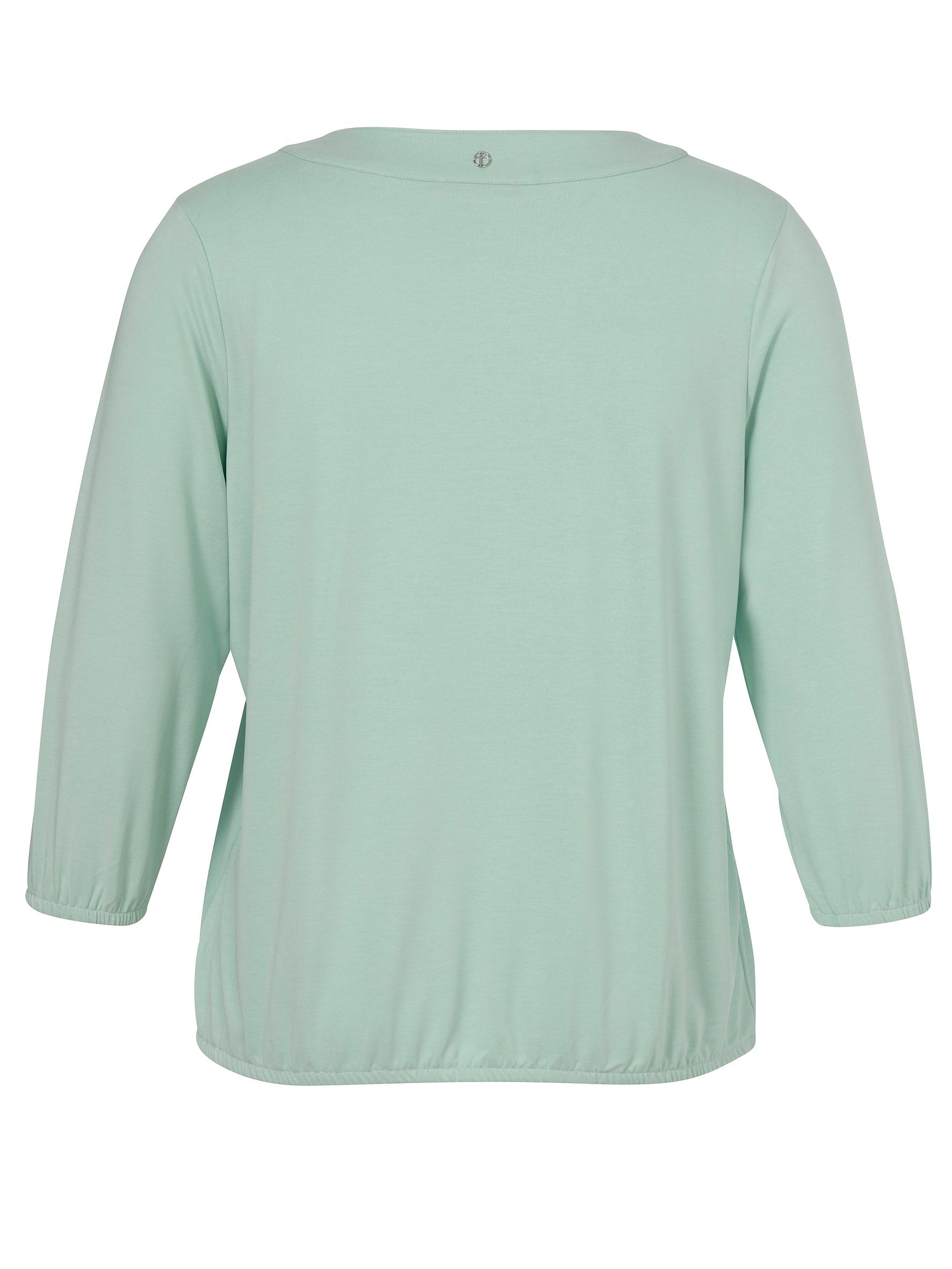 T-Shirt V-Ausschnitt 3/4 Arm Schluppe (Mint / Navy)