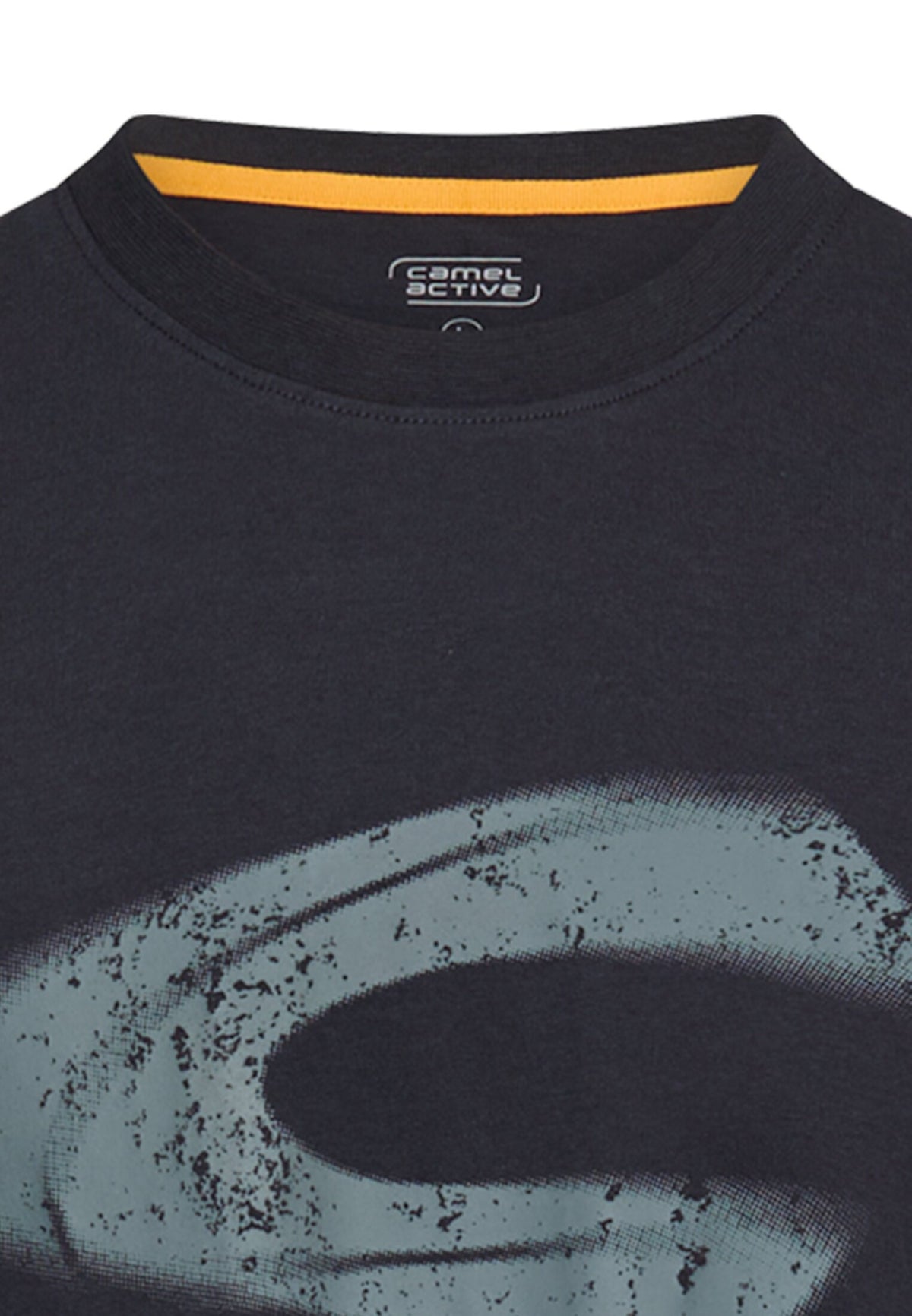 T-Shirt mit Logoprint aus organic Cotton (Dark Navy)