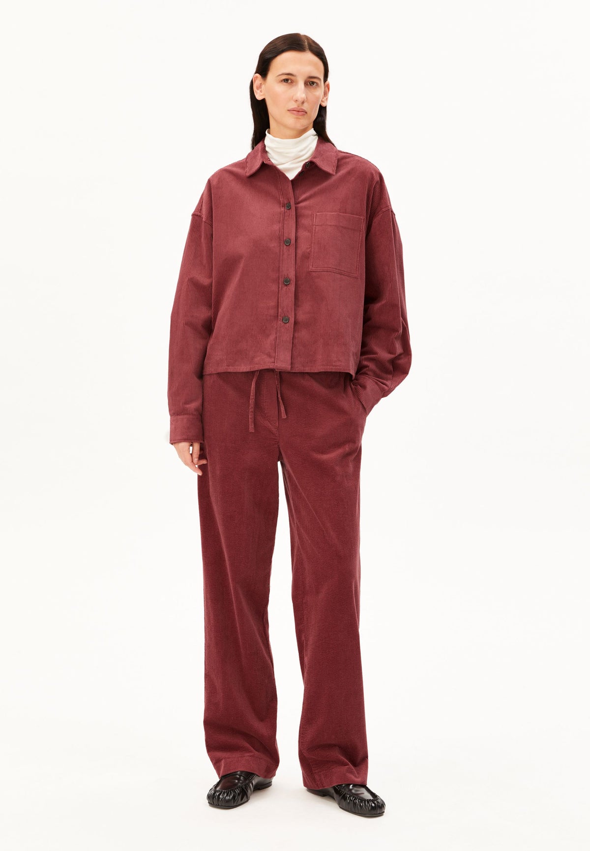 Nalaani Corduroy Blouse (Velvet Ember)