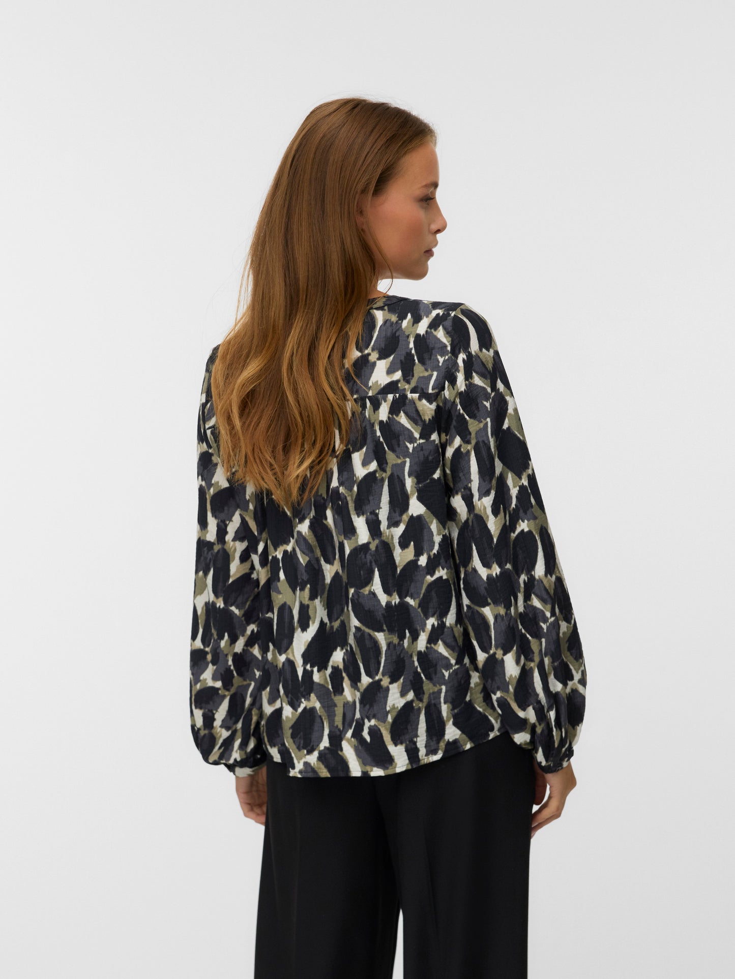 Vmfanini L/s Shirt Wvn Btq Ga (Mermaid/fa)