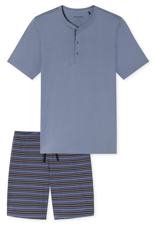 Schlafanzug kurz (Blaugrau)