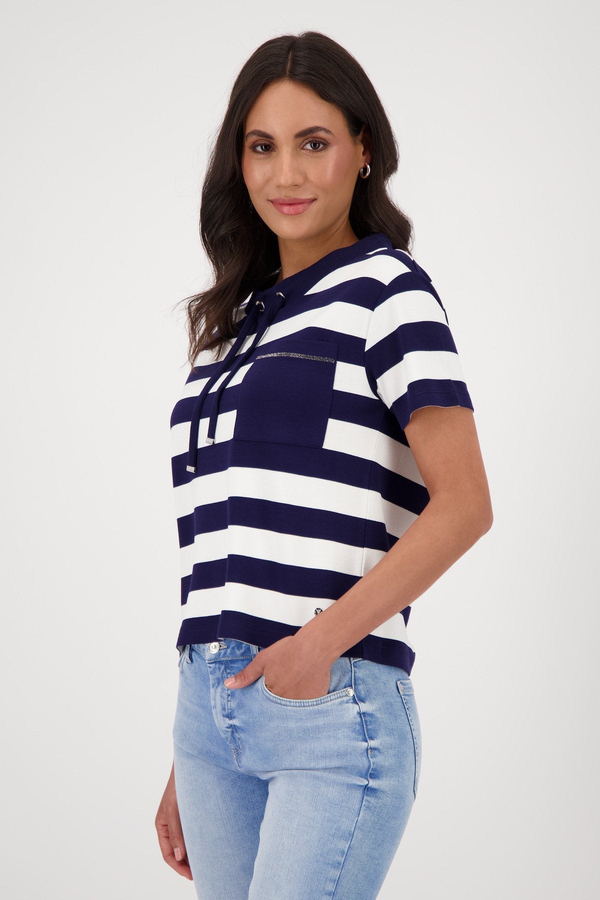 T-Shirt (Navy Blue Ringel)