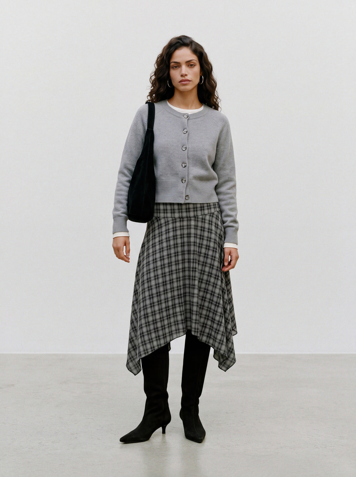 Vmsif Ls O-neck Cardigan Noos (Medium Grey M)