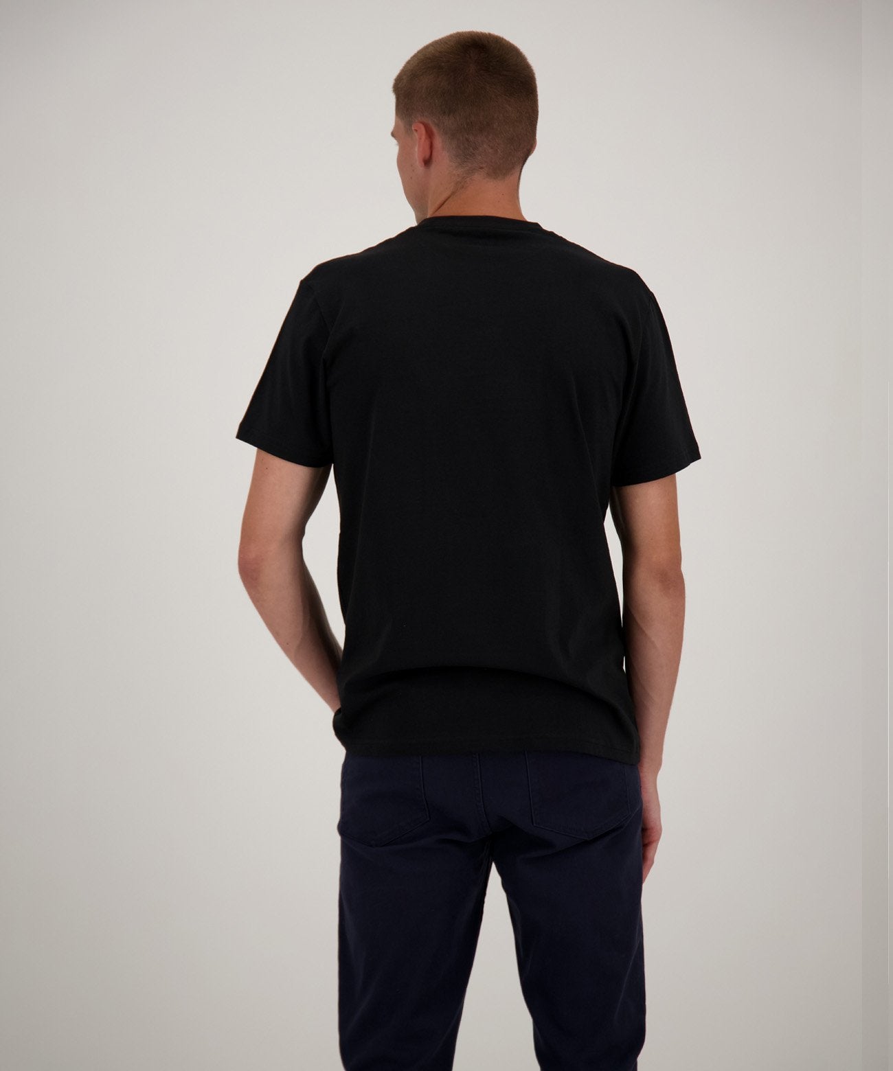 RAGMAN Doppelpack - 2 T-Shirts mit Rundhals (Schwarz)