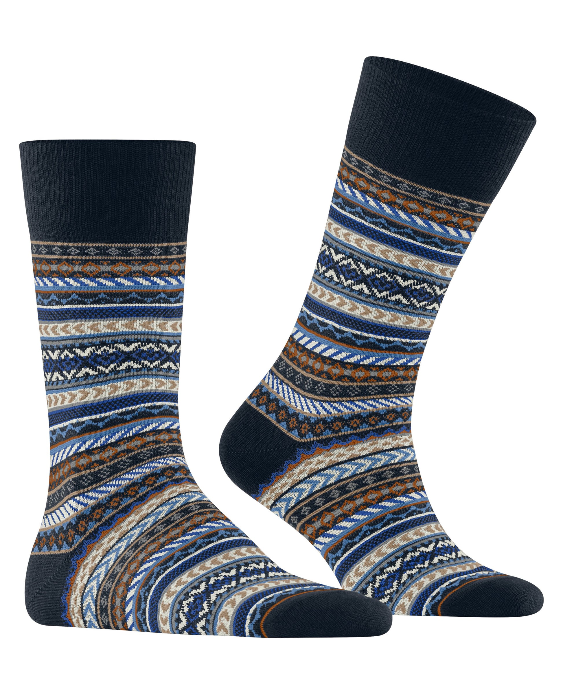 Burlington Fair Isle Herren (Marine)
