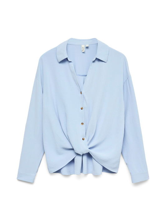 Vmizzy Ls Detail Shirt Wvn Btq Ga (Brunnera Blue)