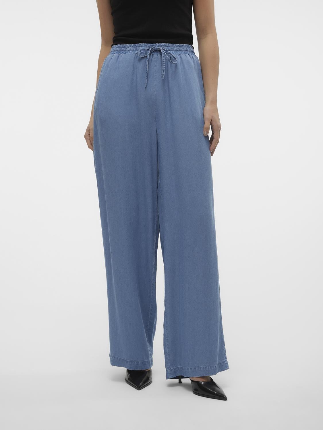 Vmbree Hw Long Loose Pants Ga (Medium Blue D)