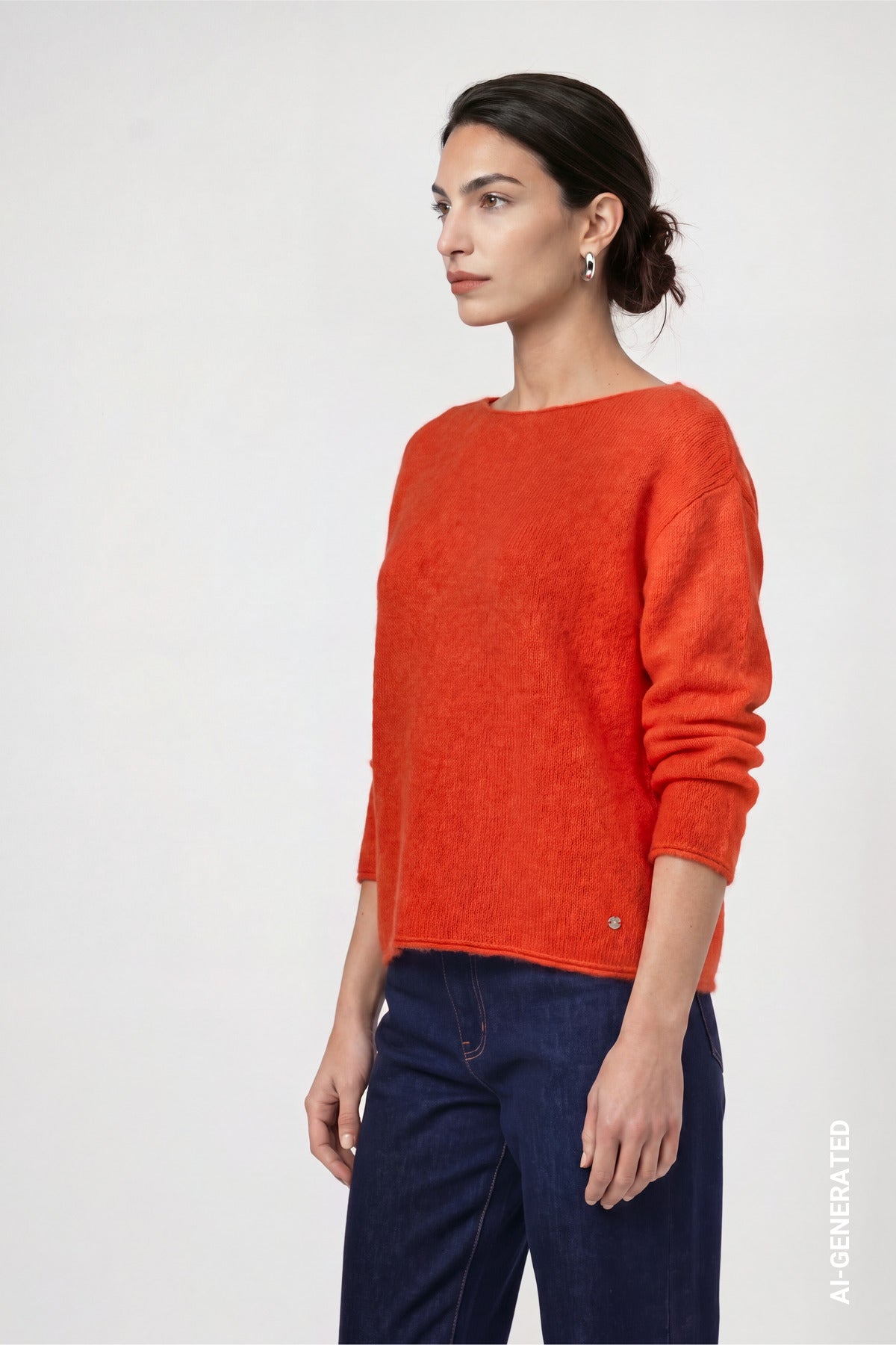 Flauschiger Strickpullover (Pumpkin)
