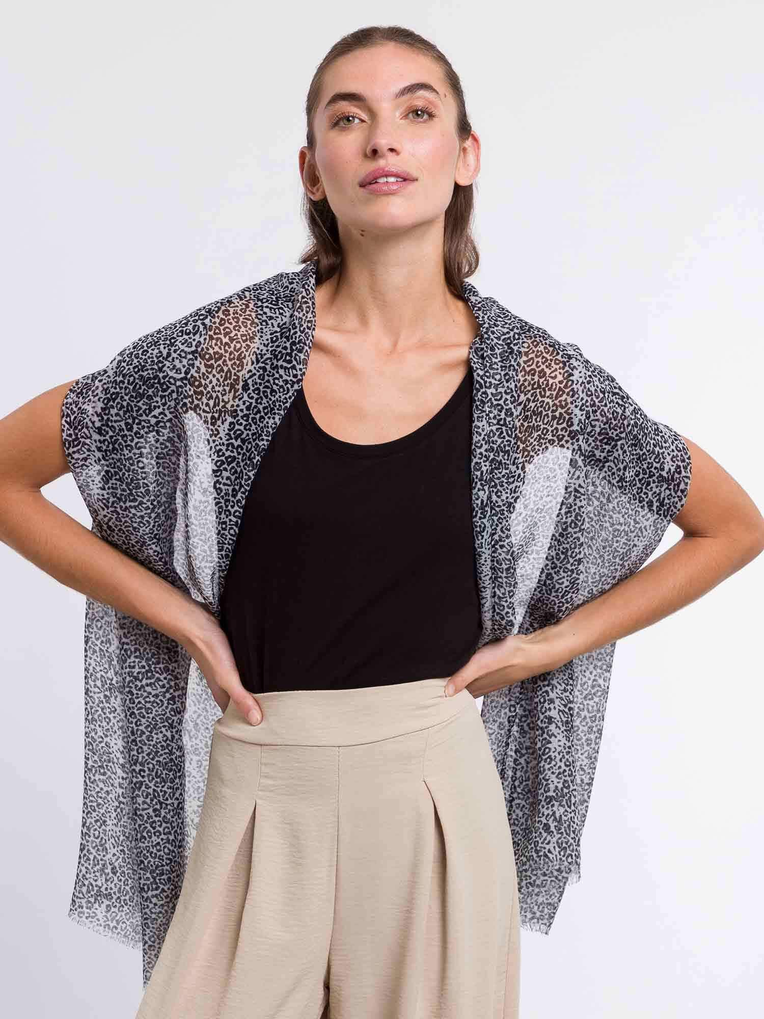 Schal Polyester Schal (Black White)