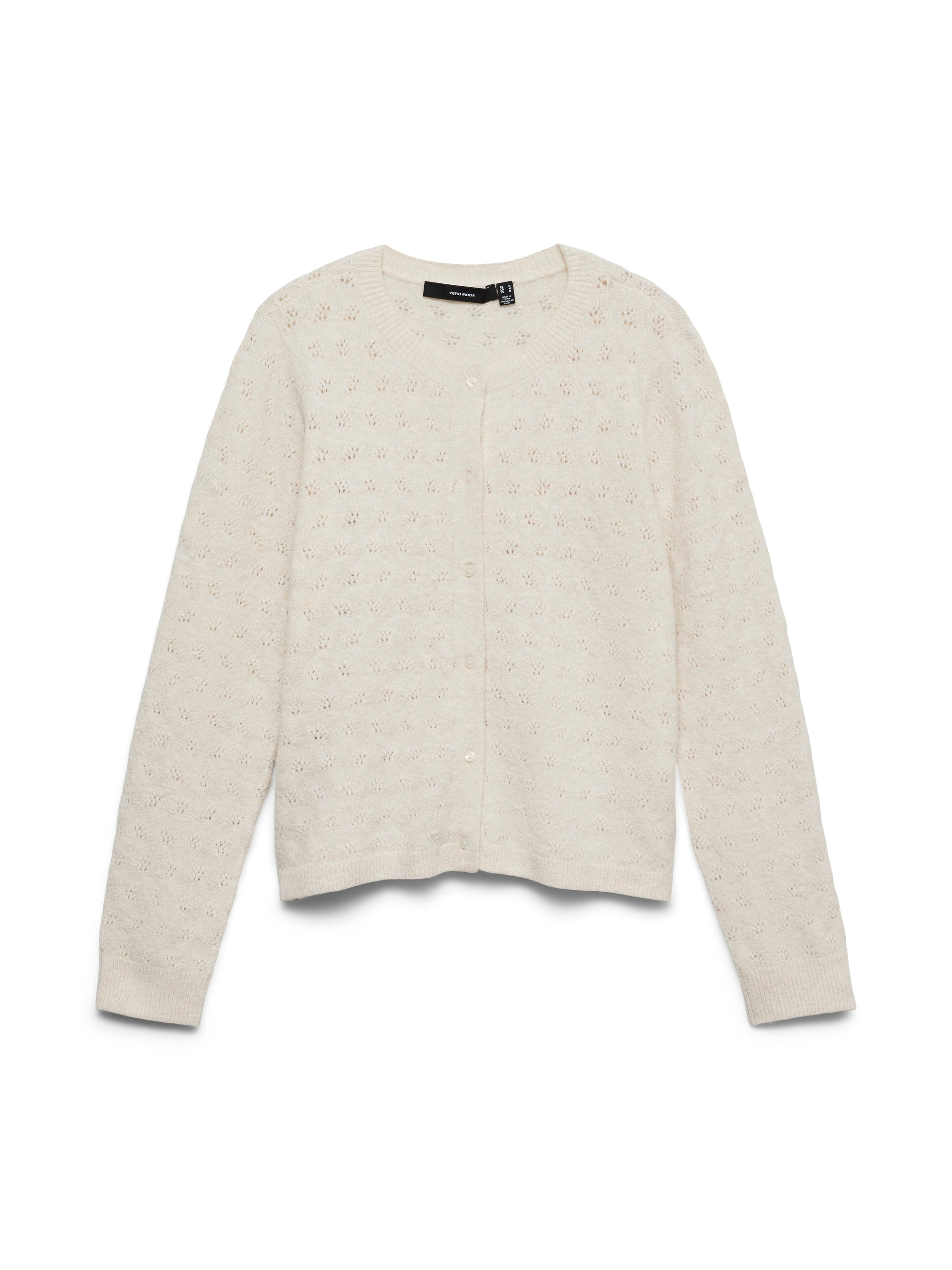 Vmdoffy Stitch Ls O-neck Cardigan Noos (Birch/mela)