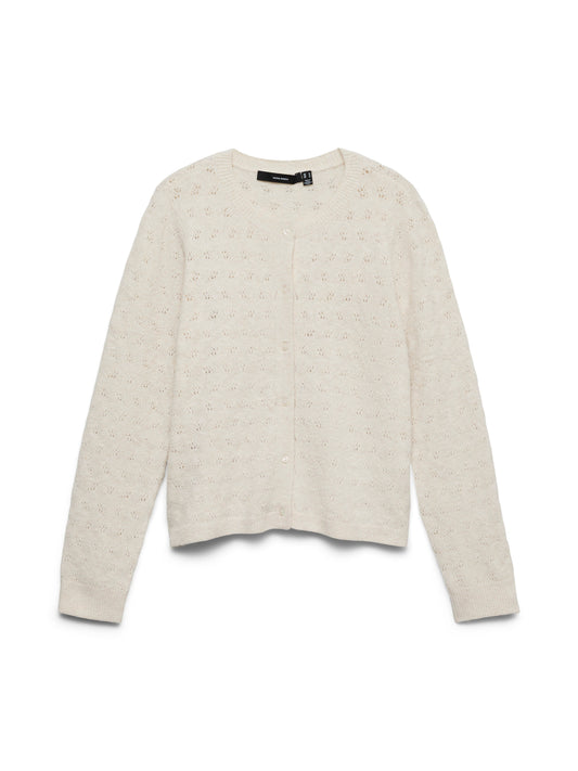 Vmdoffy Stitch Ls O-neck Cardigan Noos (Birch/mela)