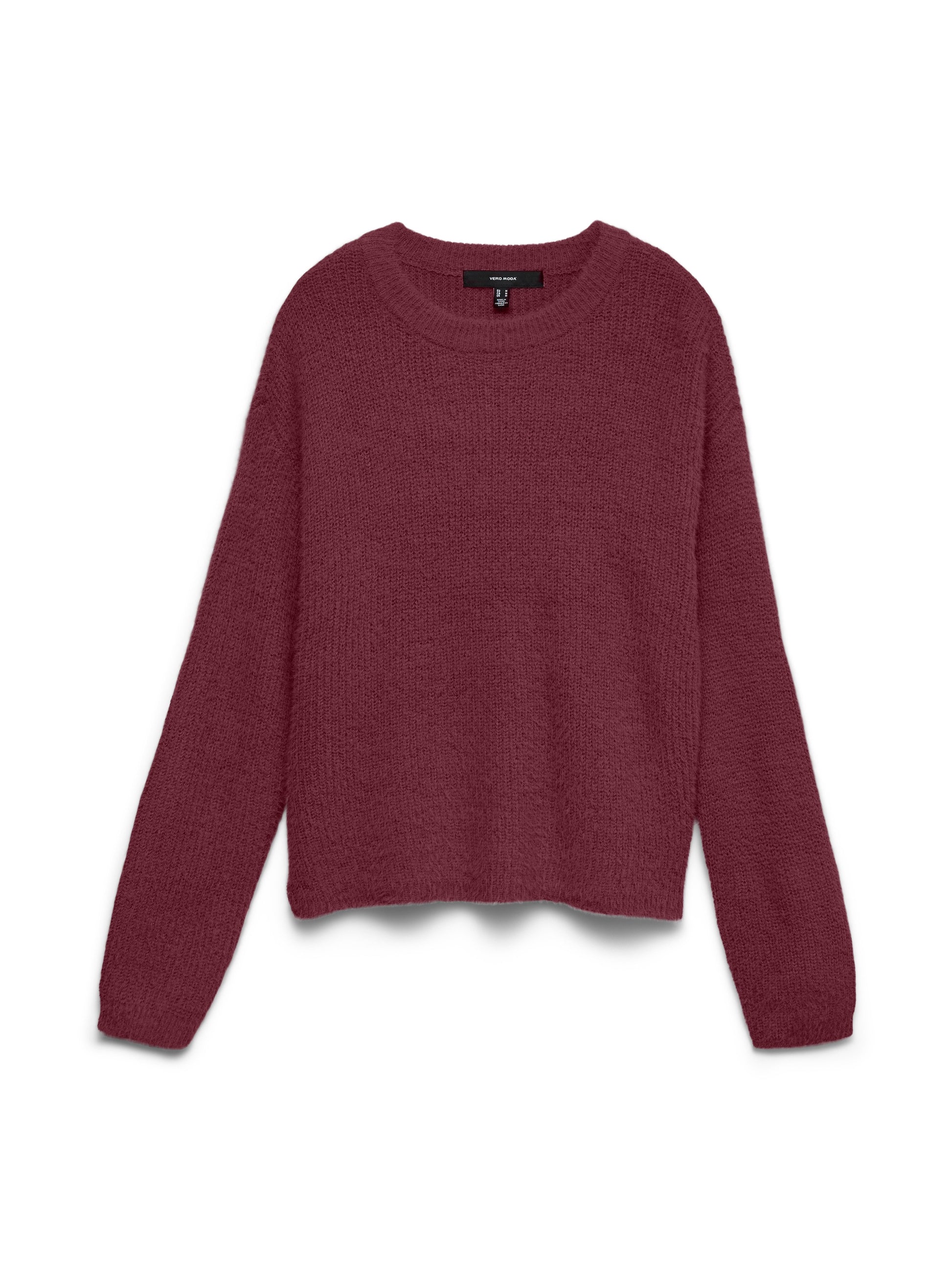 Vmpuff Ls O-neck Pullover Boo (Windsor Wine)