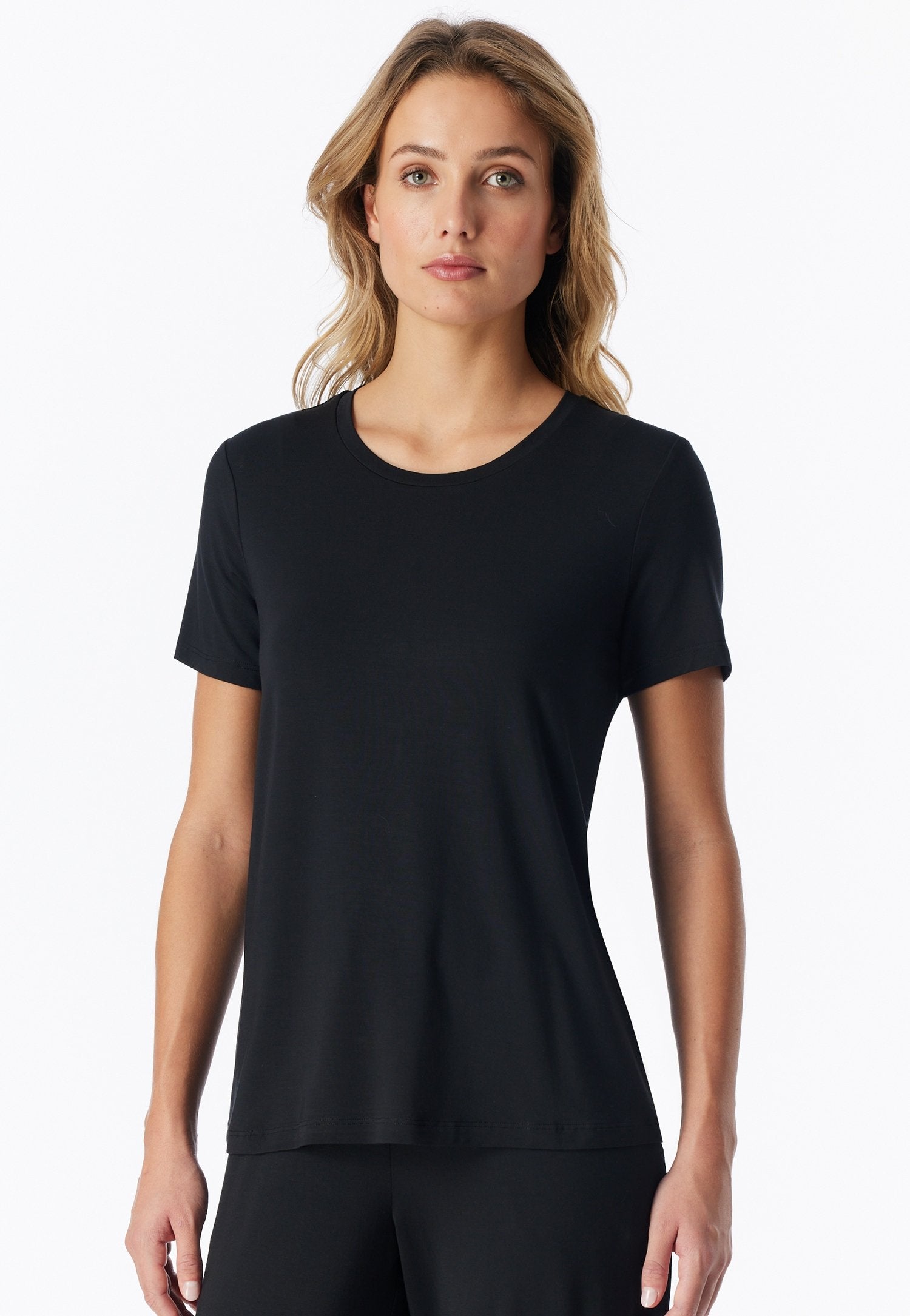 T-Shirt Rundhals (Schwarz)