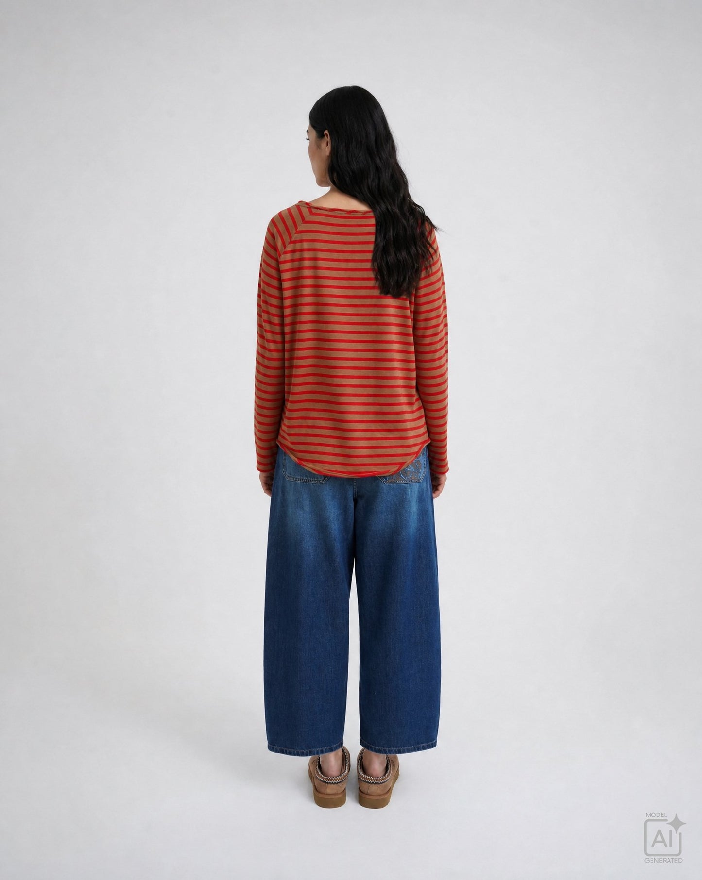 Regular Basic Sweat Raglan Striped (Love)