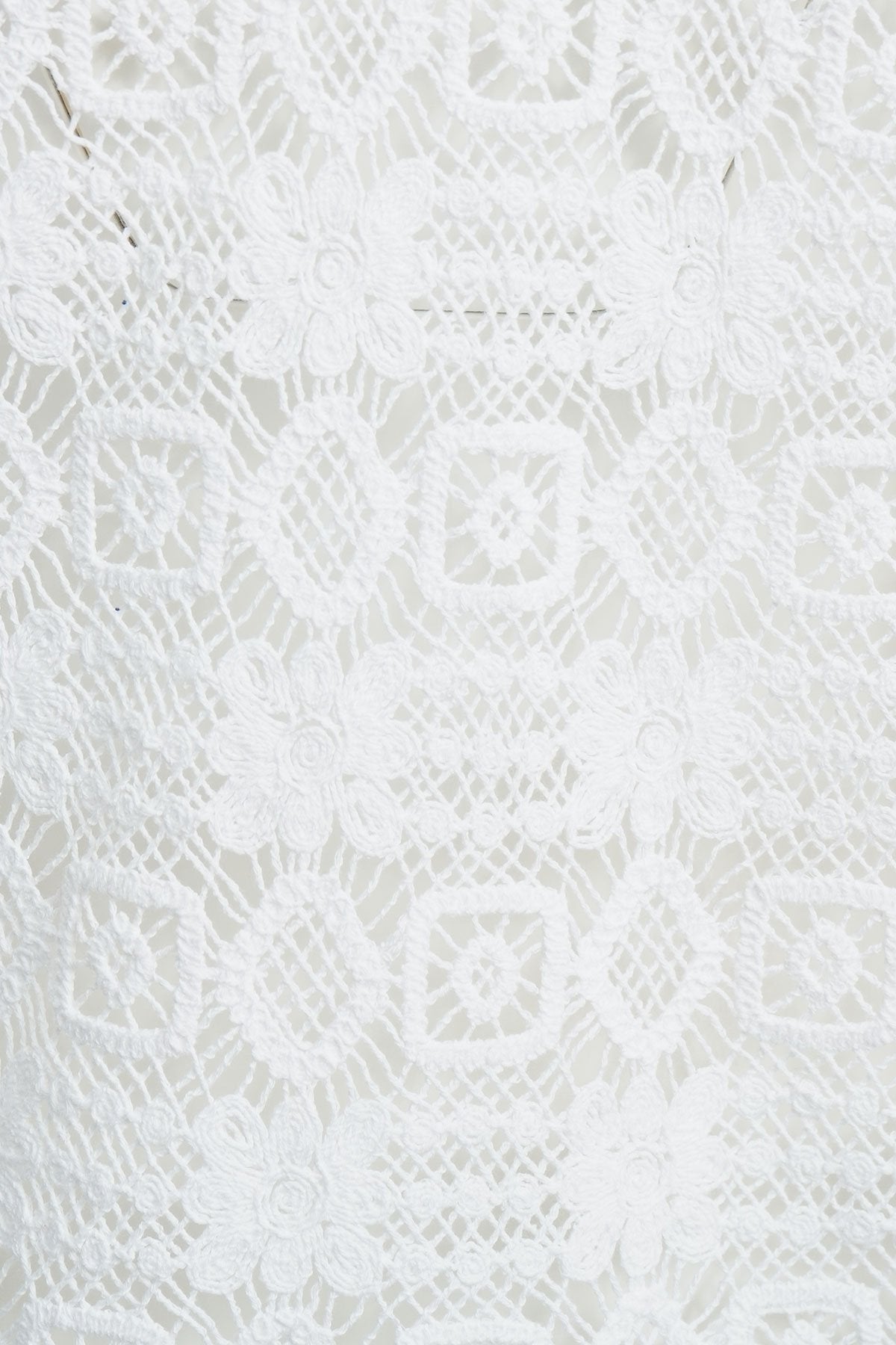 Crochet Short Sleeve Jacket (Offwhite)