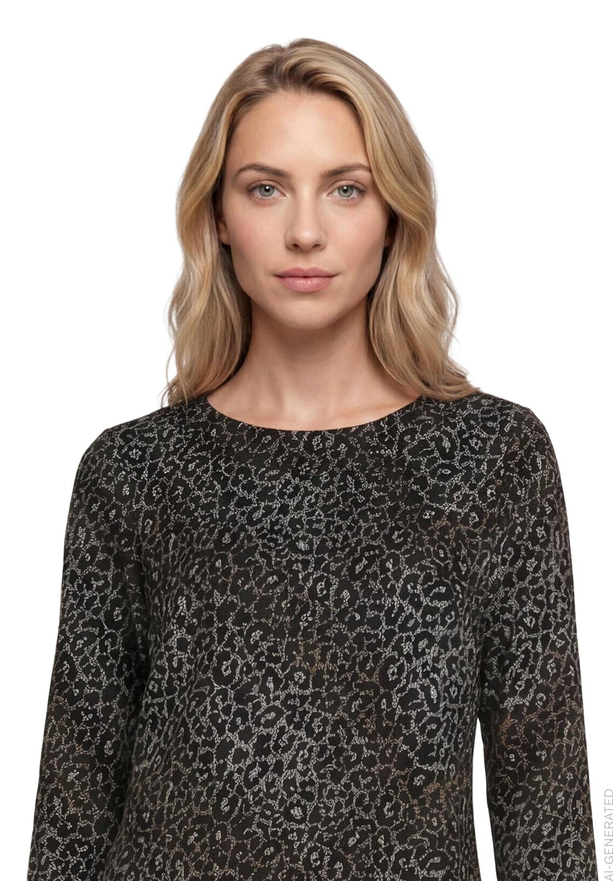 Jerseykleid (Black/beige)