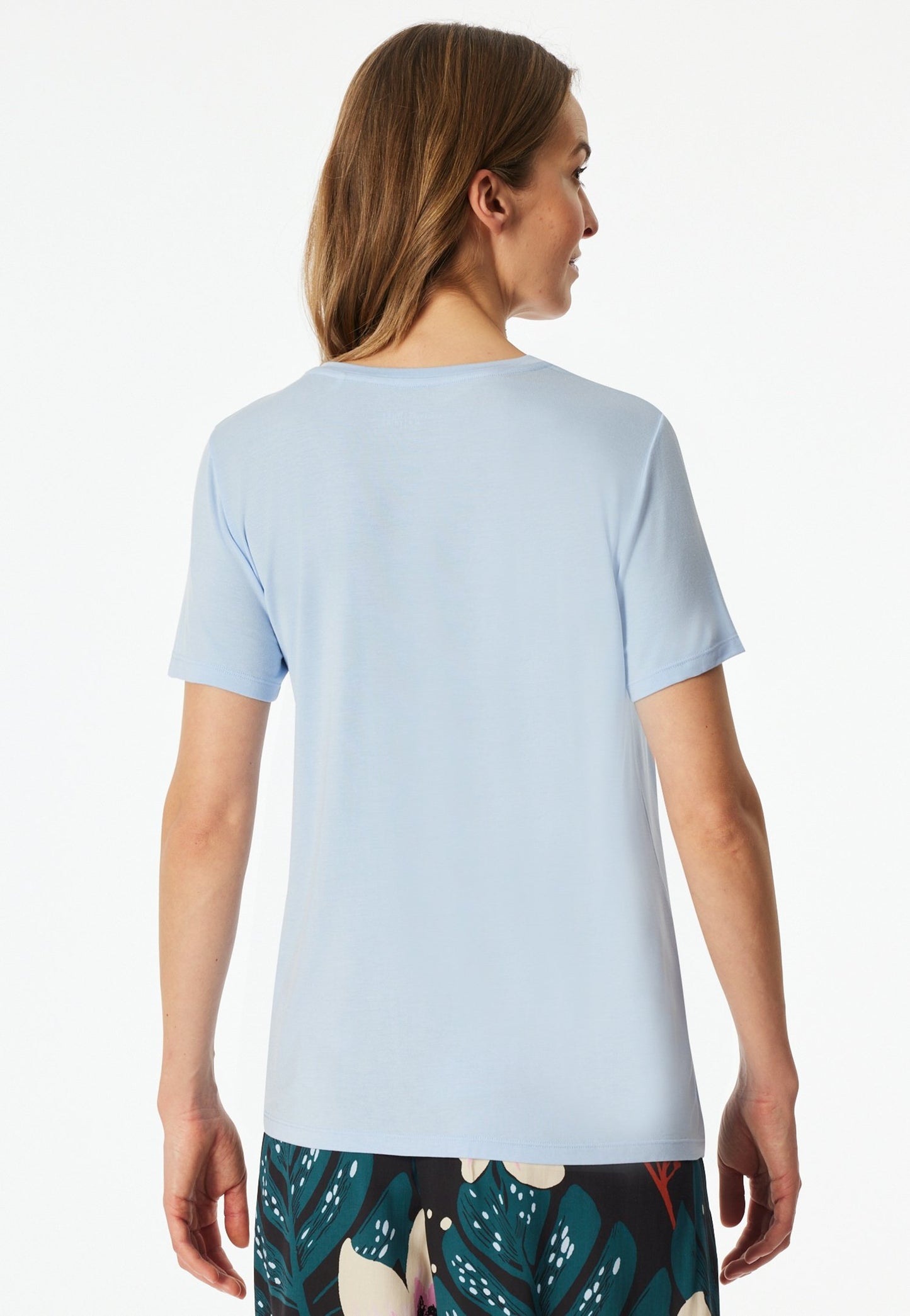 T-Shirt V-Ausschnitt (Hellblau)